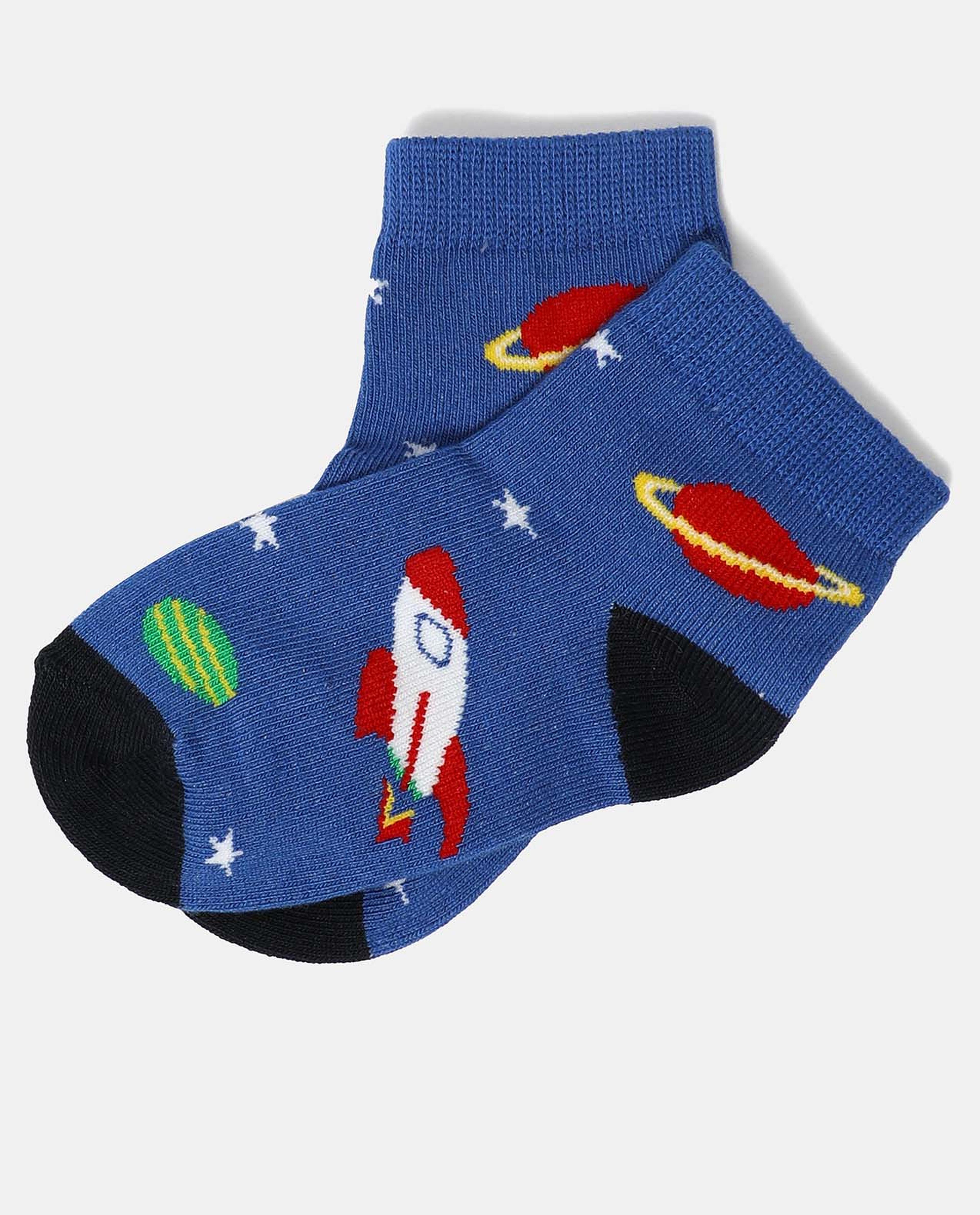 Set of 3 Printed Ankle-Length Socks