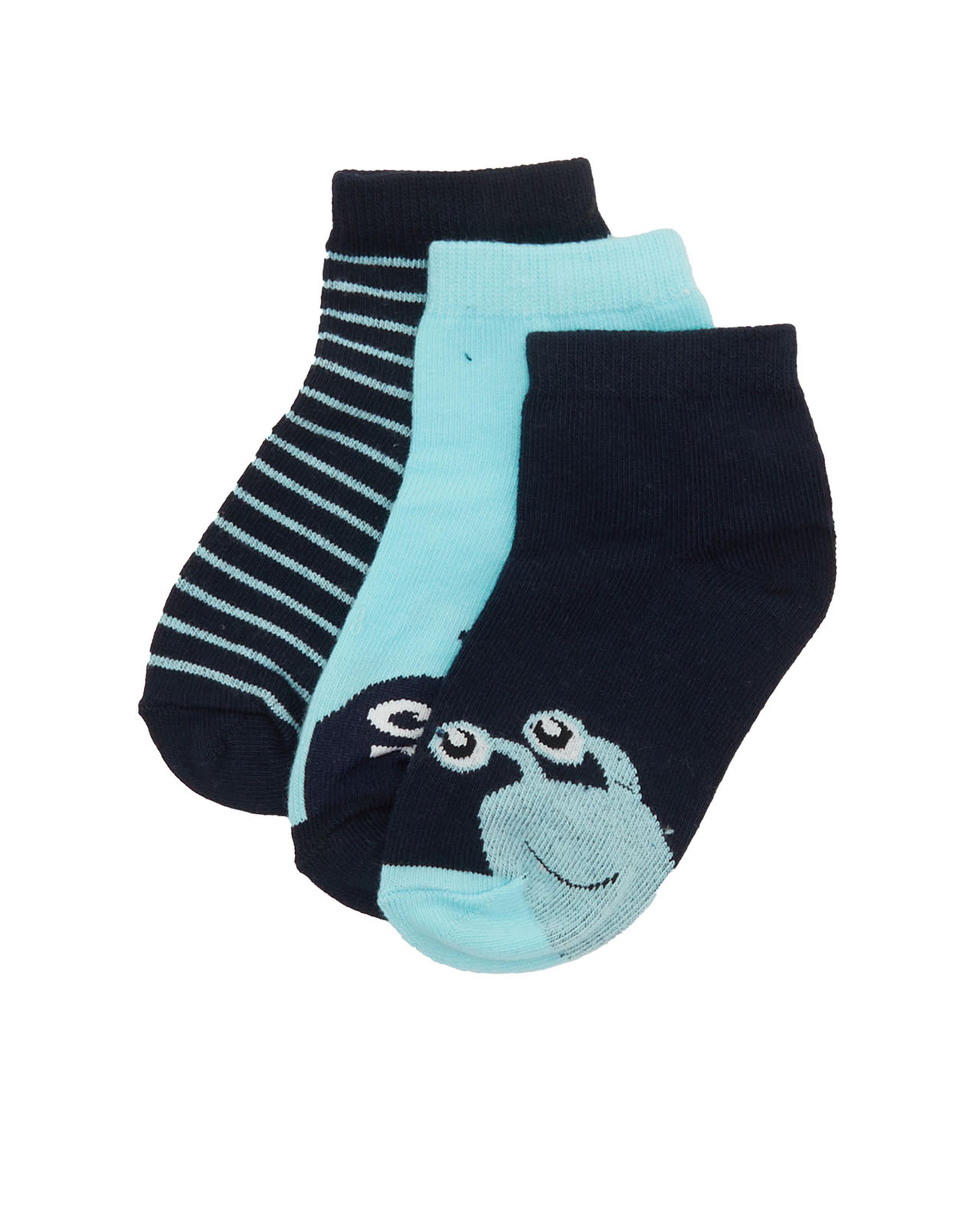 Pack of 3 Printed Ankle Socks