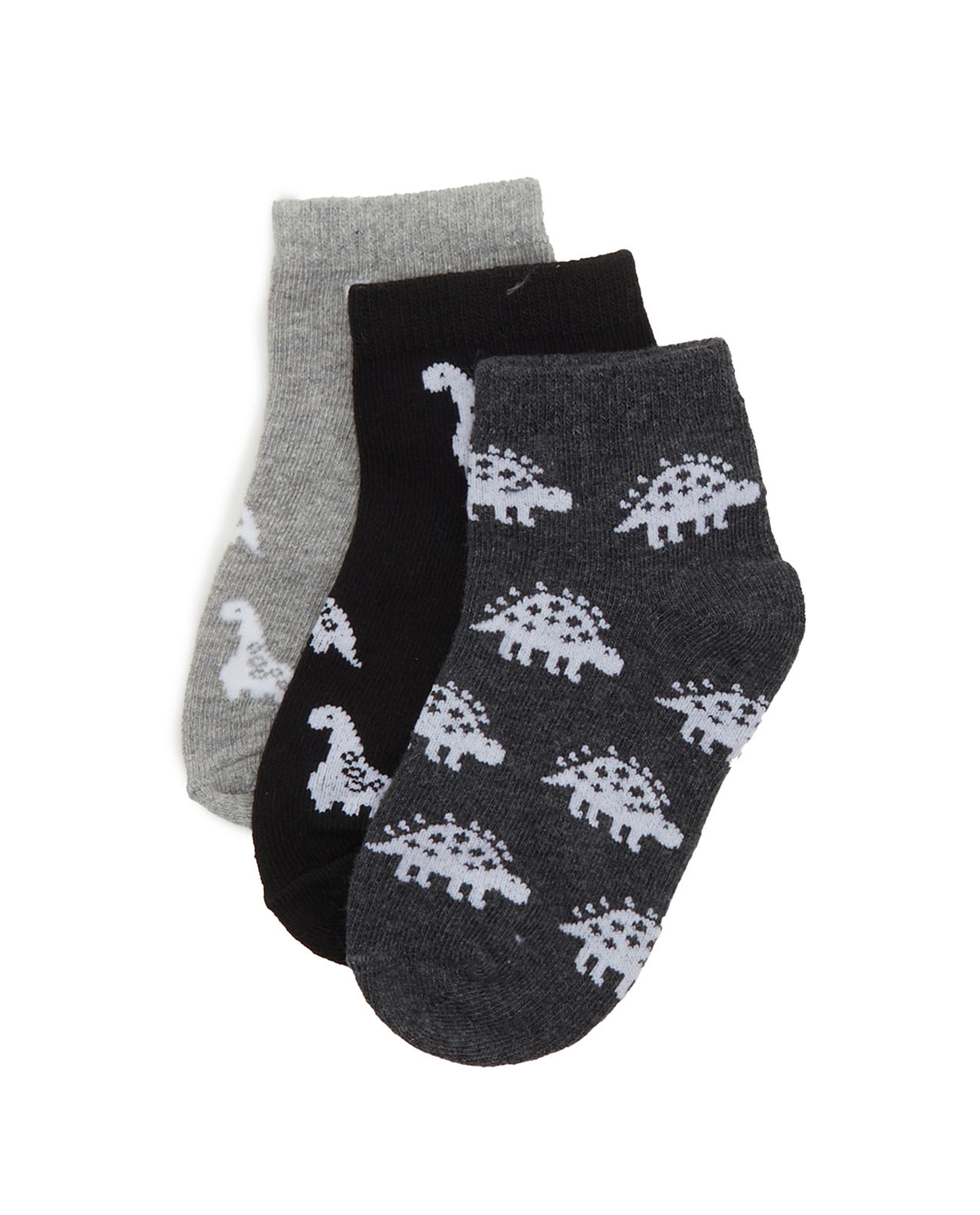 Pack of 3 Printed Ankle Socks