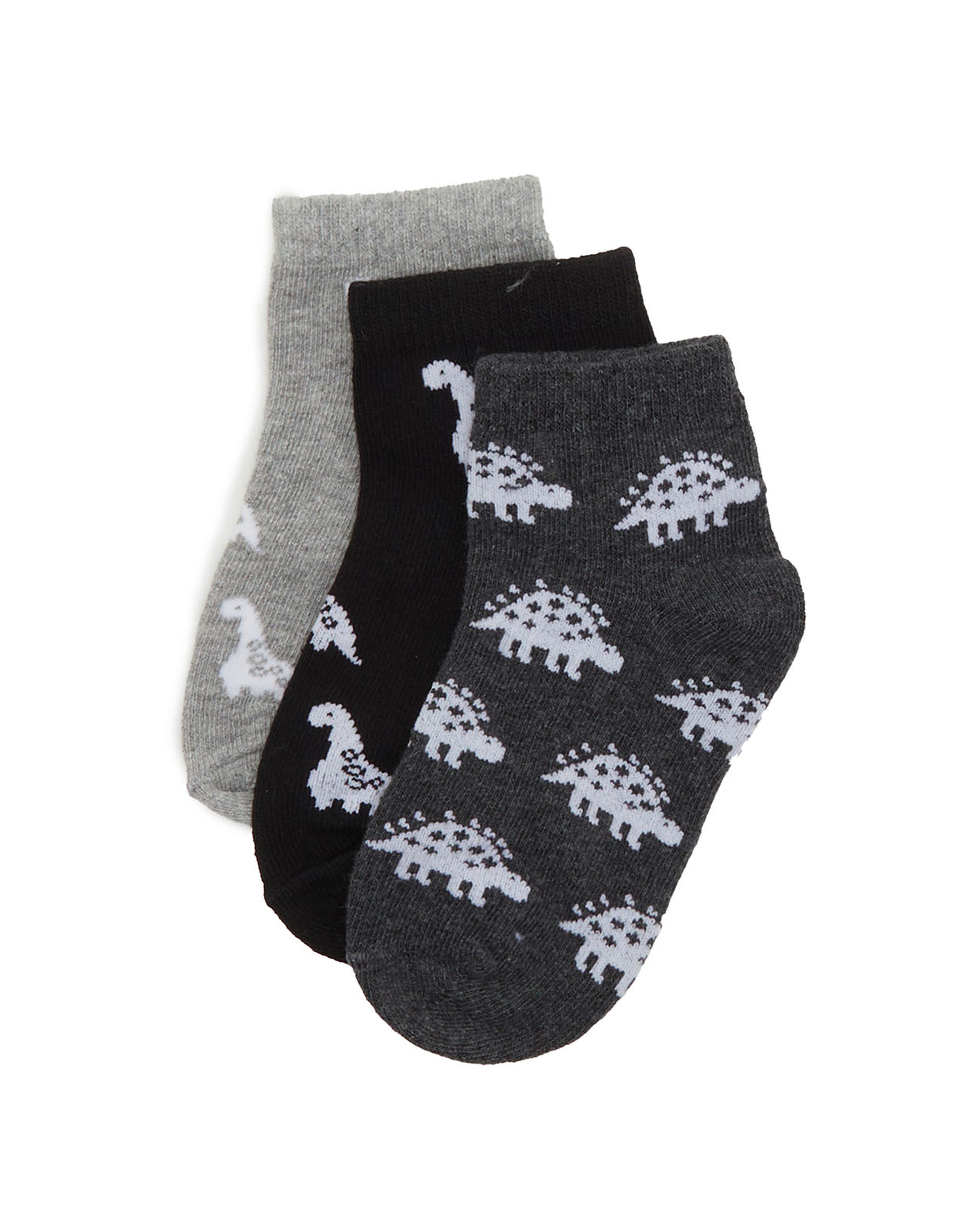 Pack of 3 Printed Ankle Socks