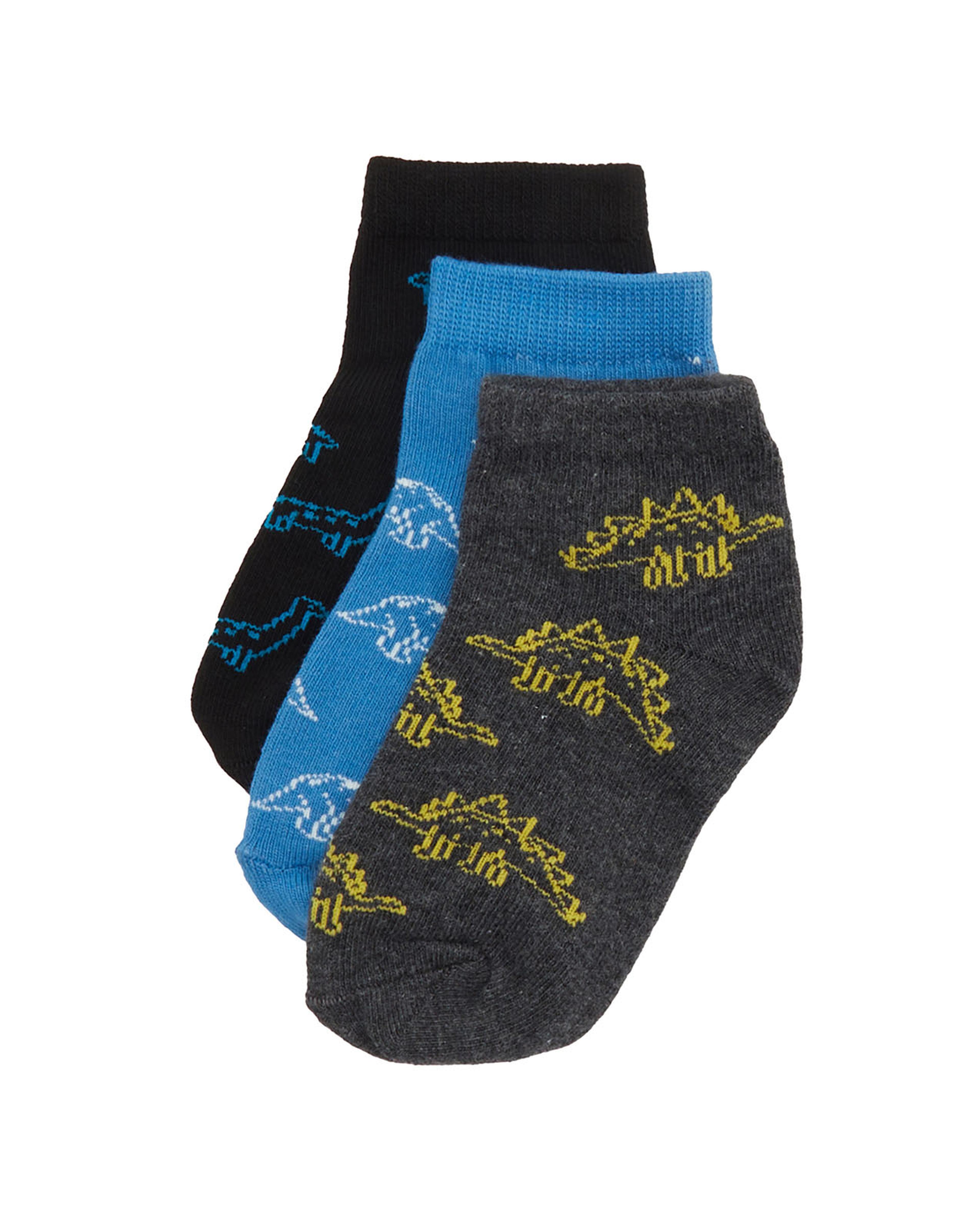 Pack of 3 Printed Ankle Socks