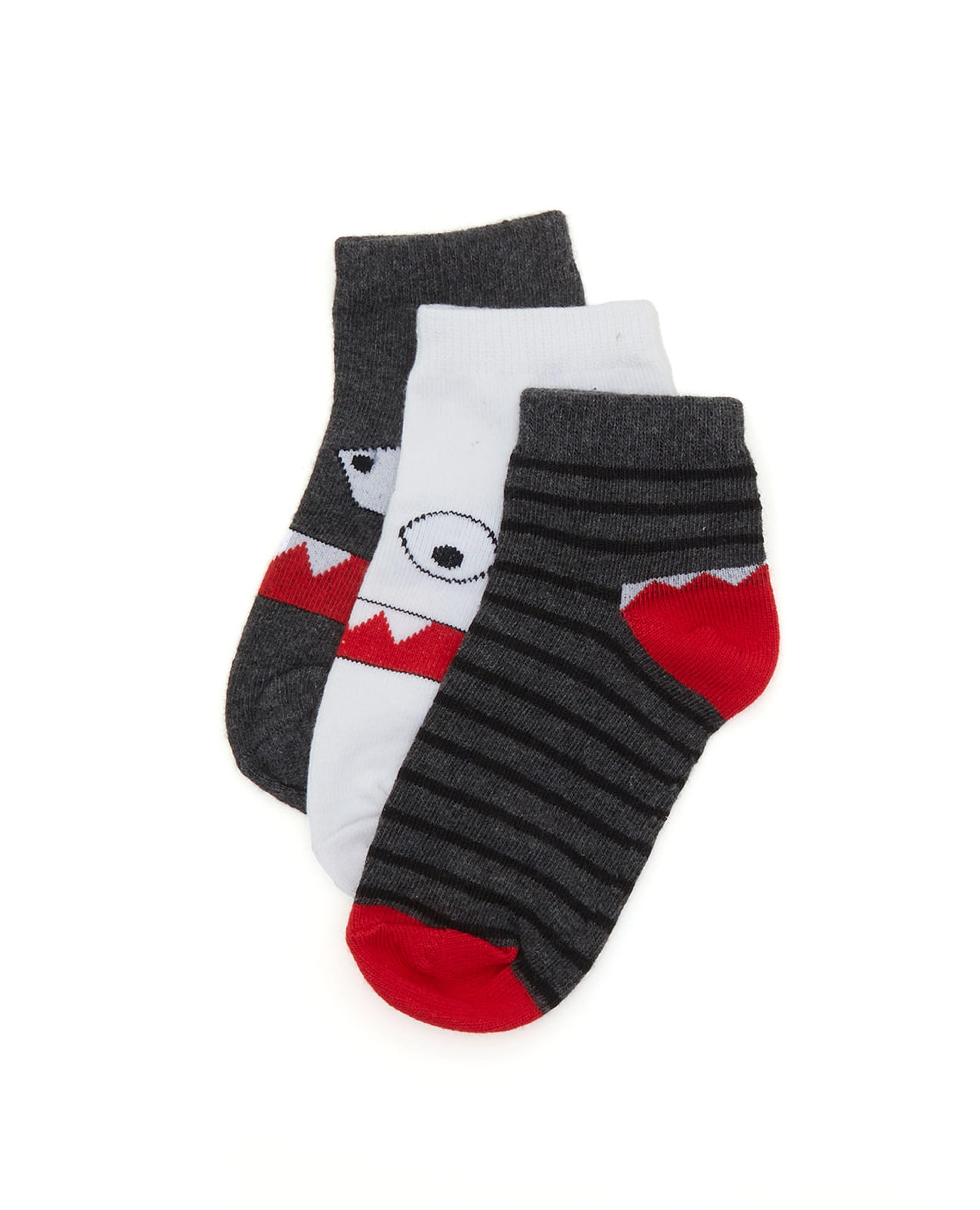 Pack of 3 Printed Ankle Socks