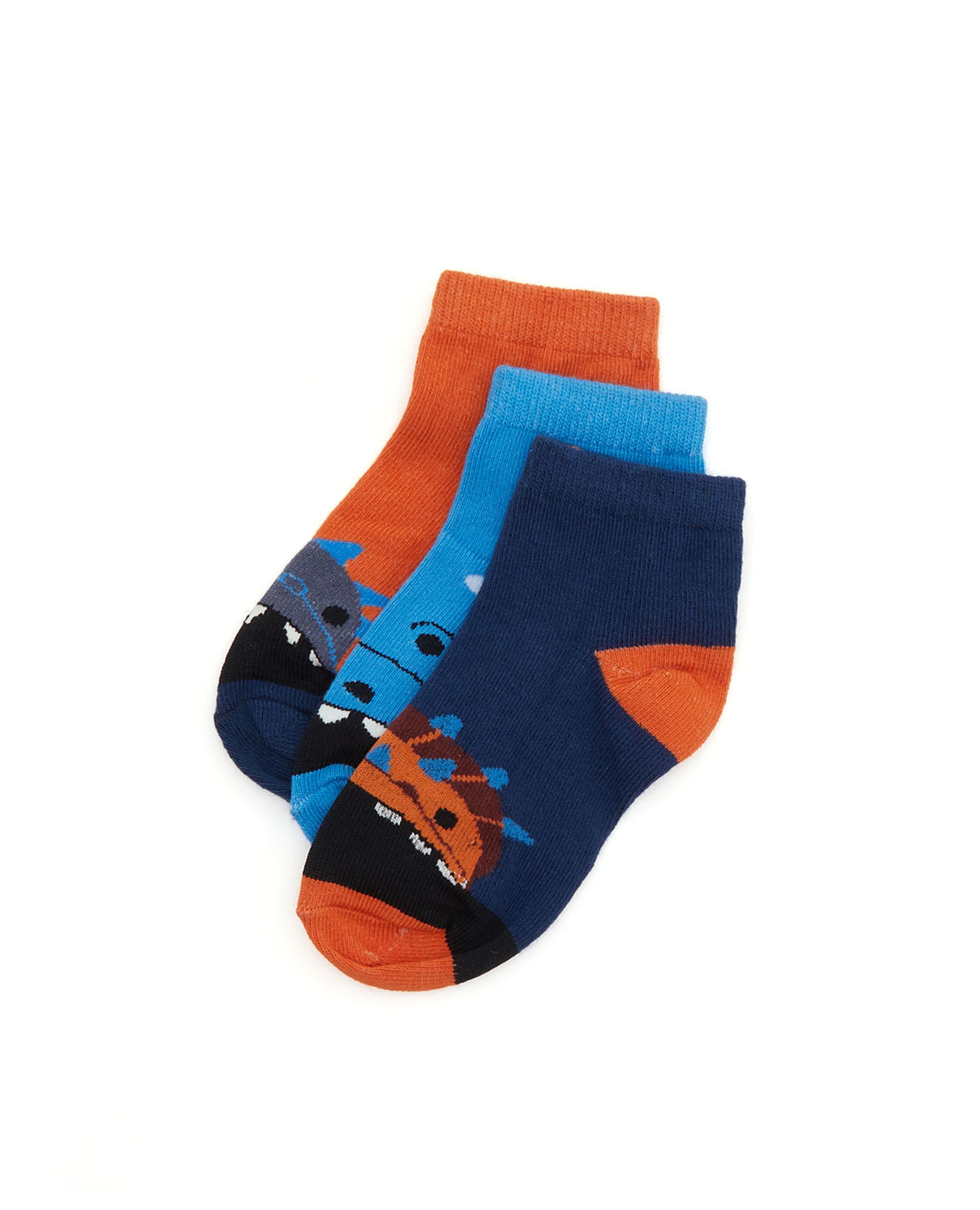 Pack of 3 Printed Ankle Socks