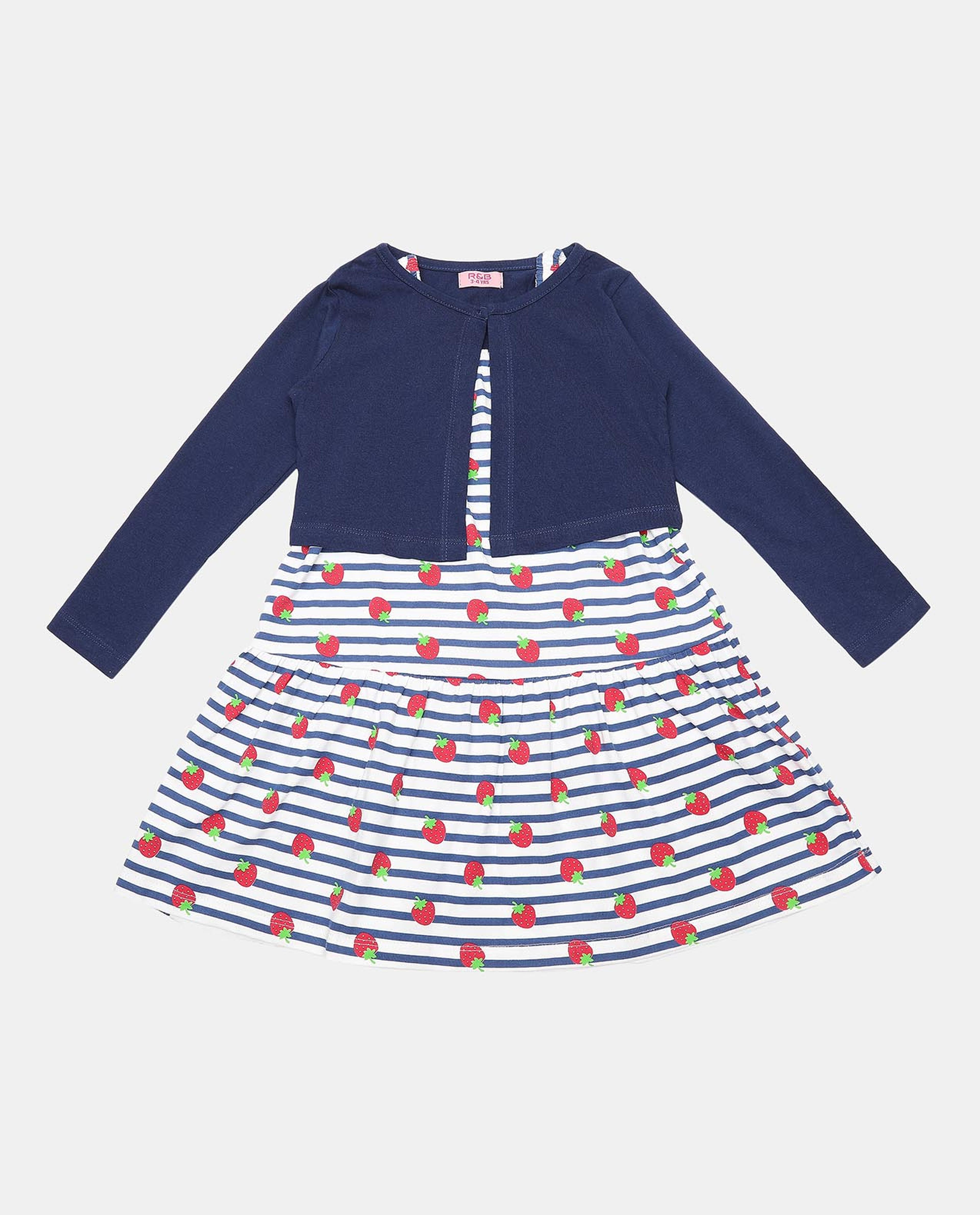 Printed Casual Cardigan Dress with Long Sleeves