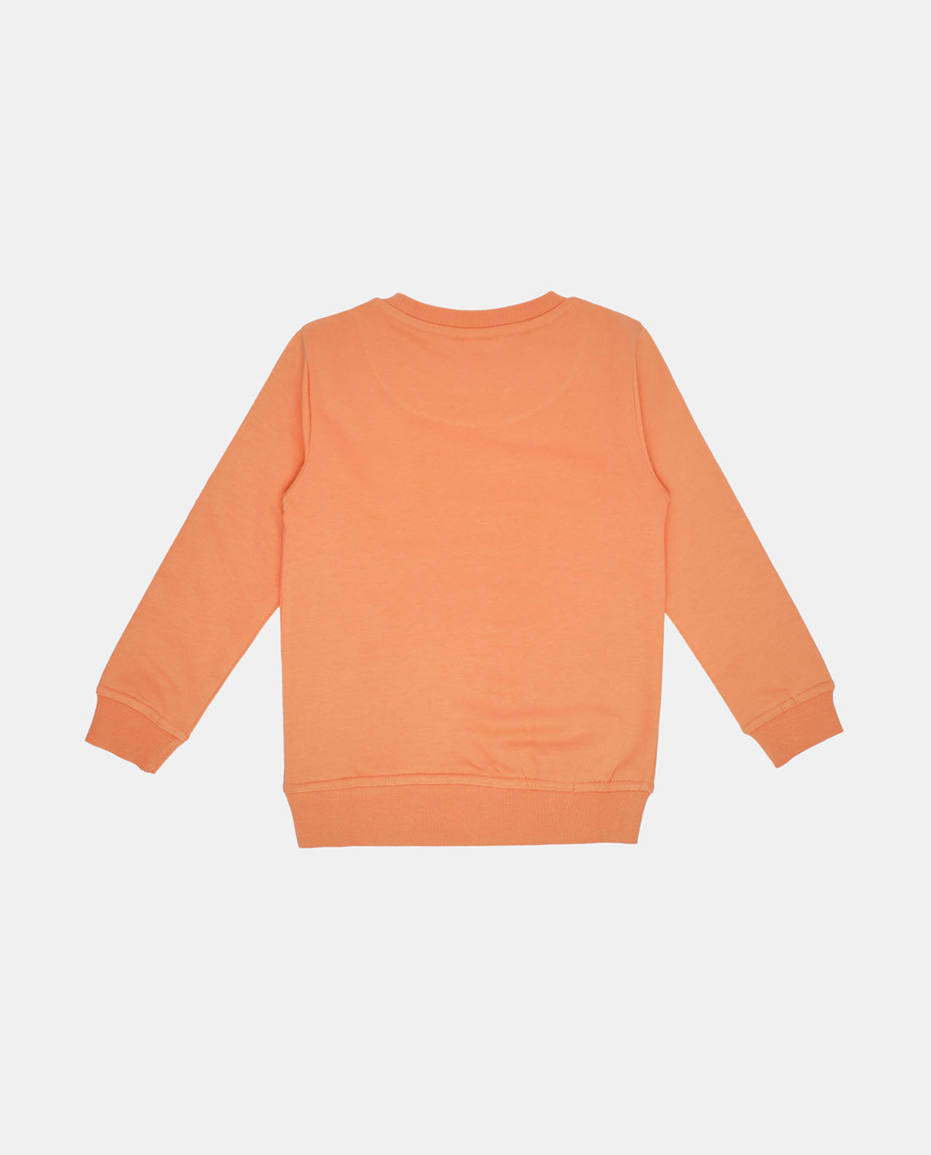 Graphic Printed Sweatshirt with Round Neck and Long Sleeves