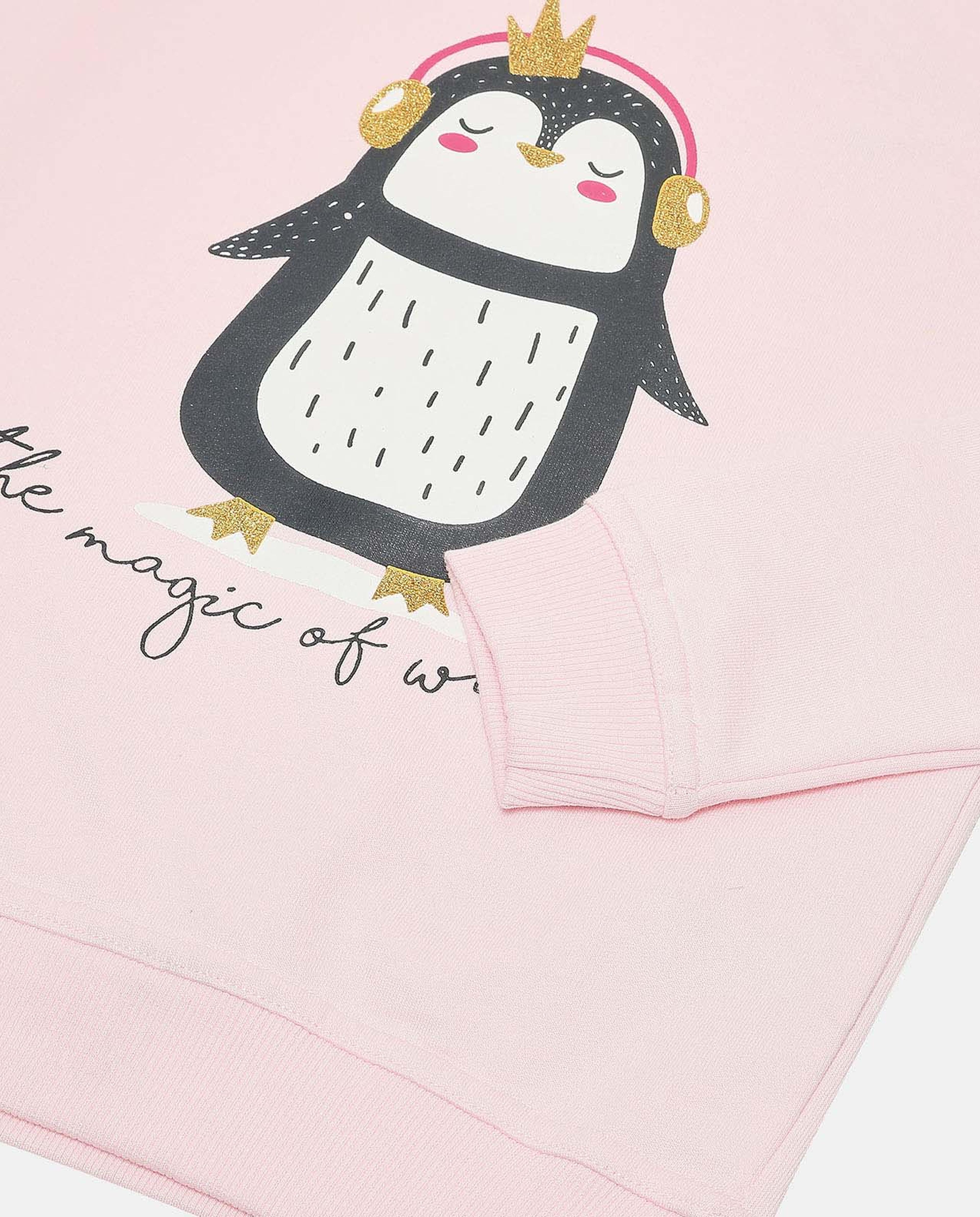 Graphic Printed Sweatshirt with Round Neck and Long Sleeves