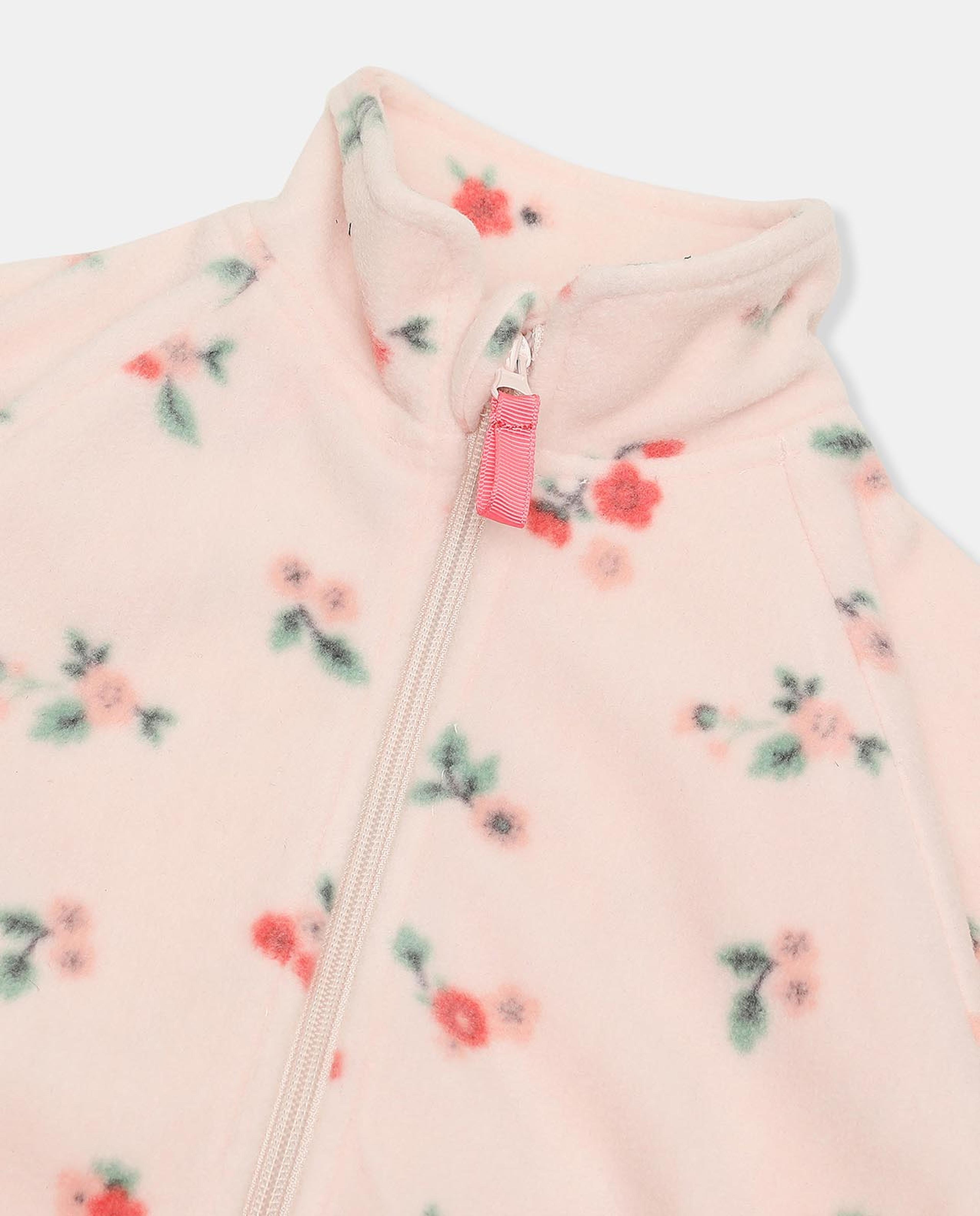 Printed Jacket with Long Sleeves and Zippered Closure