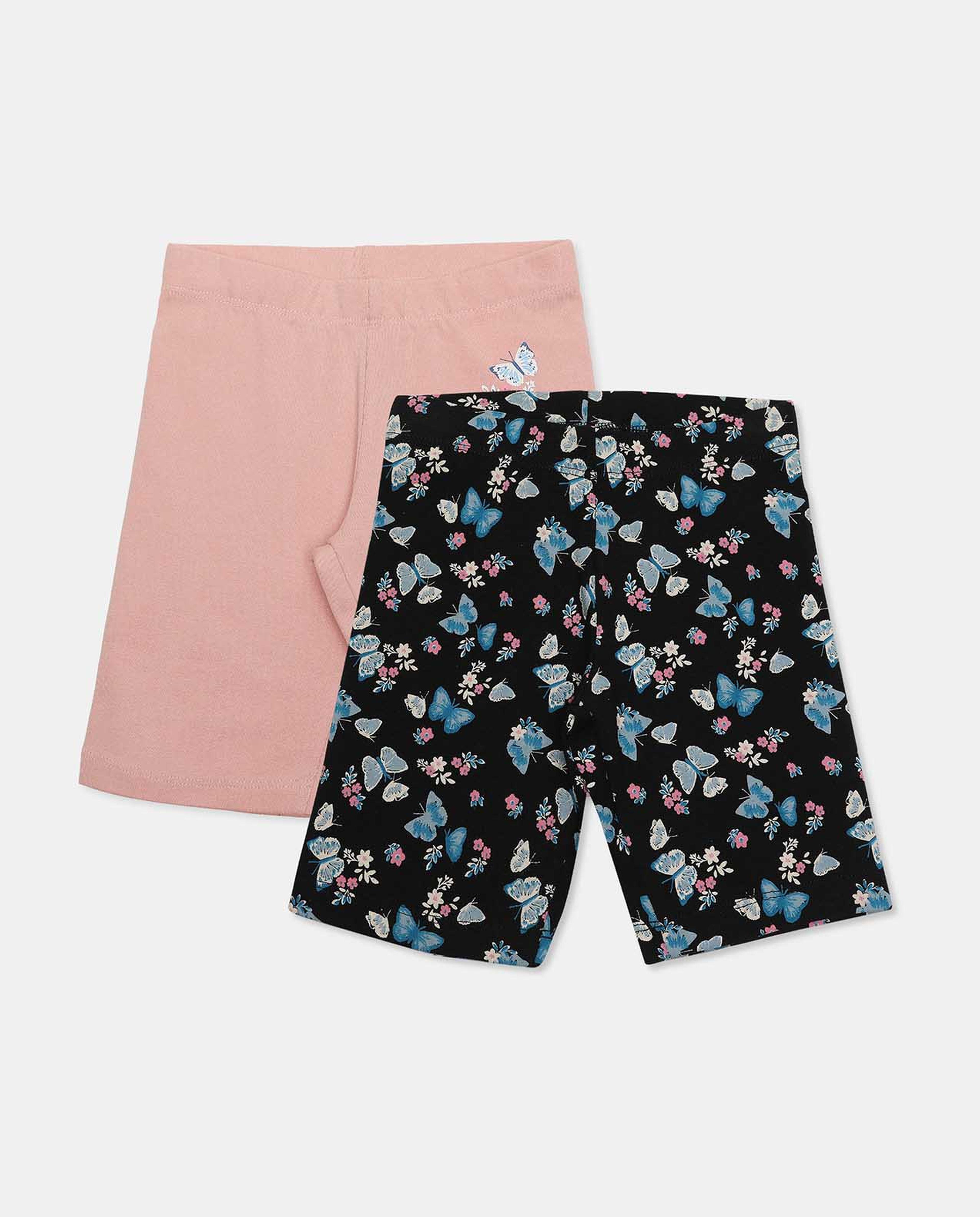 Pack of 2 Printed Shorts with Elasticated Waist