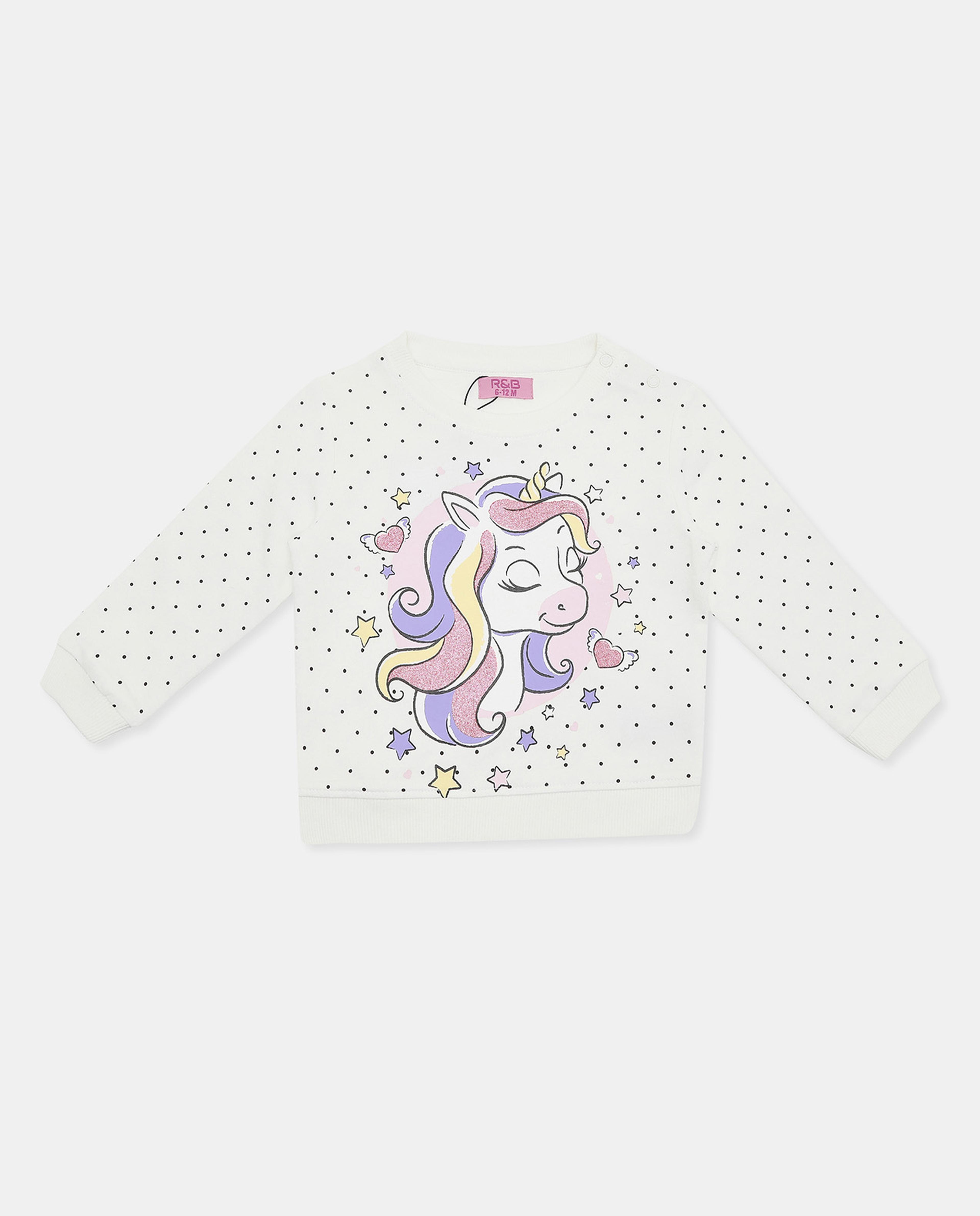 Printed Sweatshirt with Crew Neck and Long Sleeves