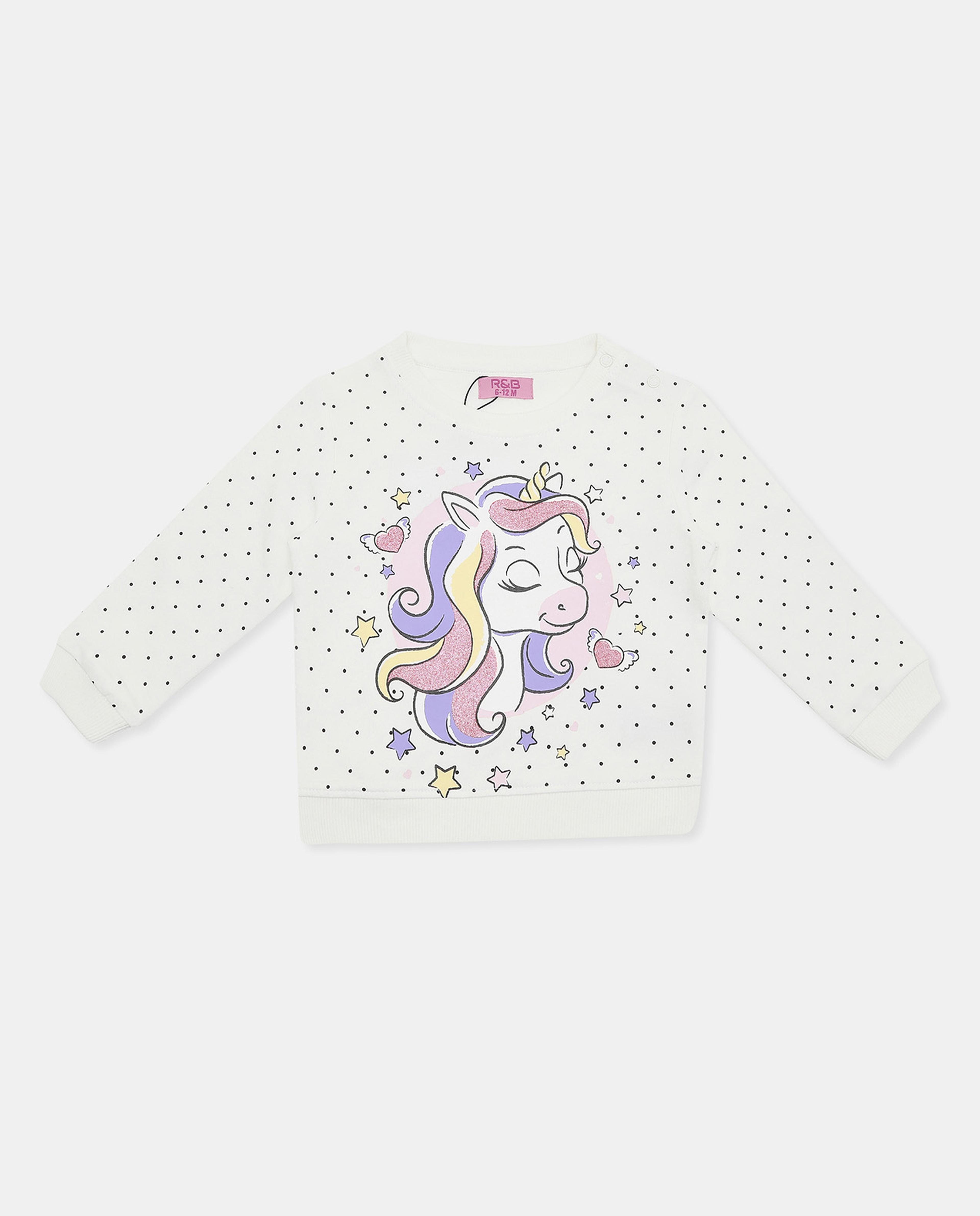 Printed Sweatshirt with Crew Neck and Long Sleeves