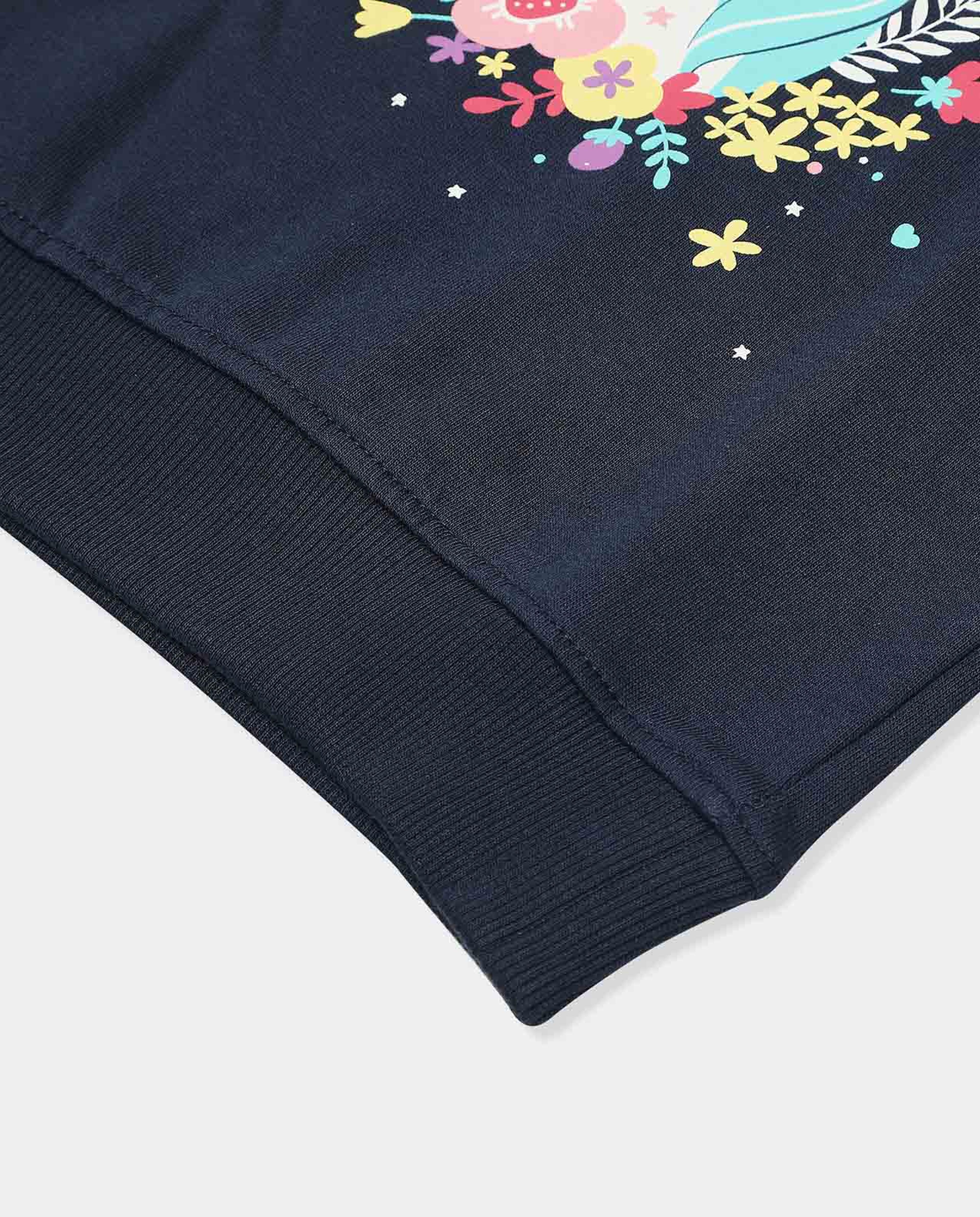 Printed Sweatshirt with Crew Neck and Long Sleeves