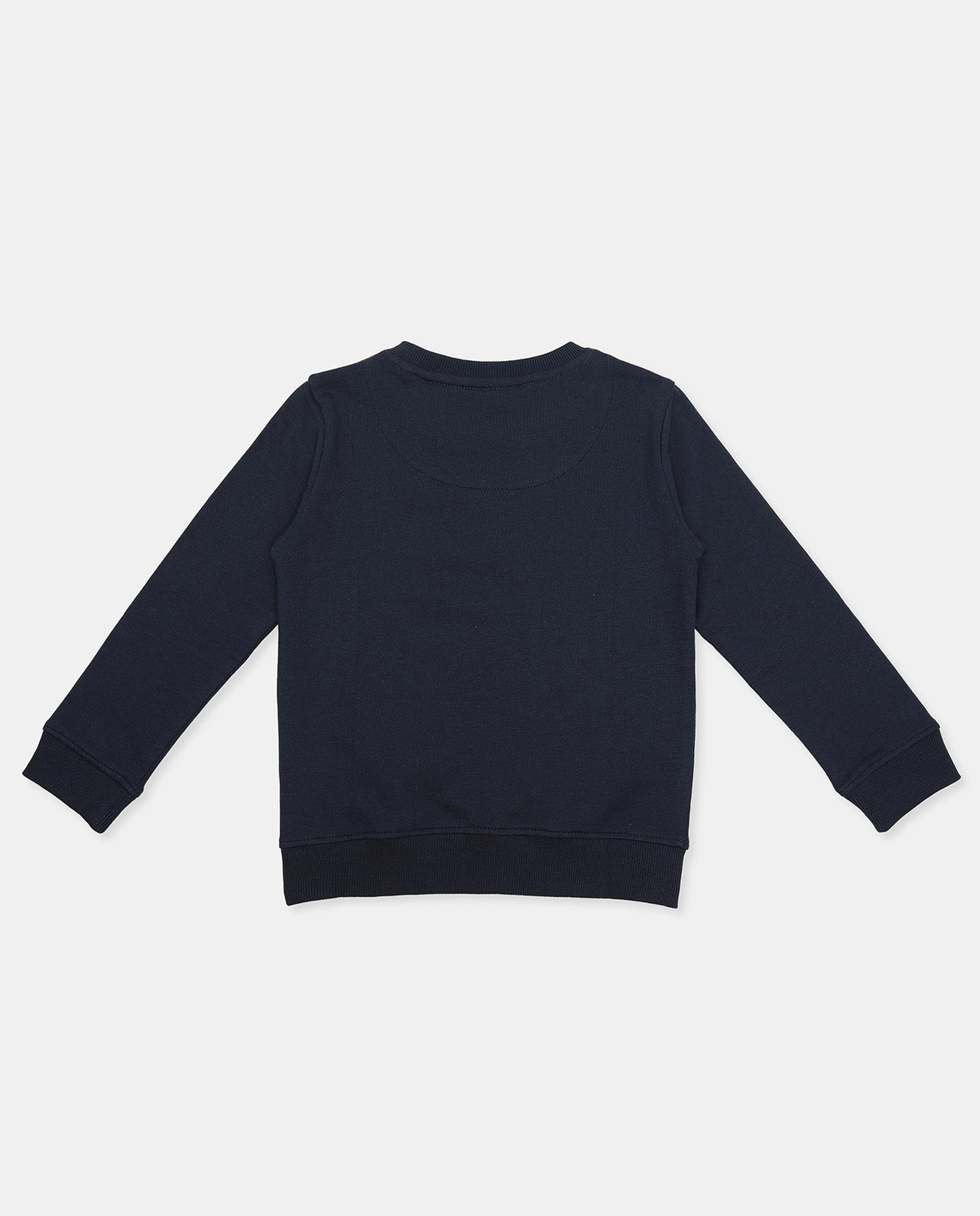 Printed Sweatshirt with Crew Neck and Long Sleeves
