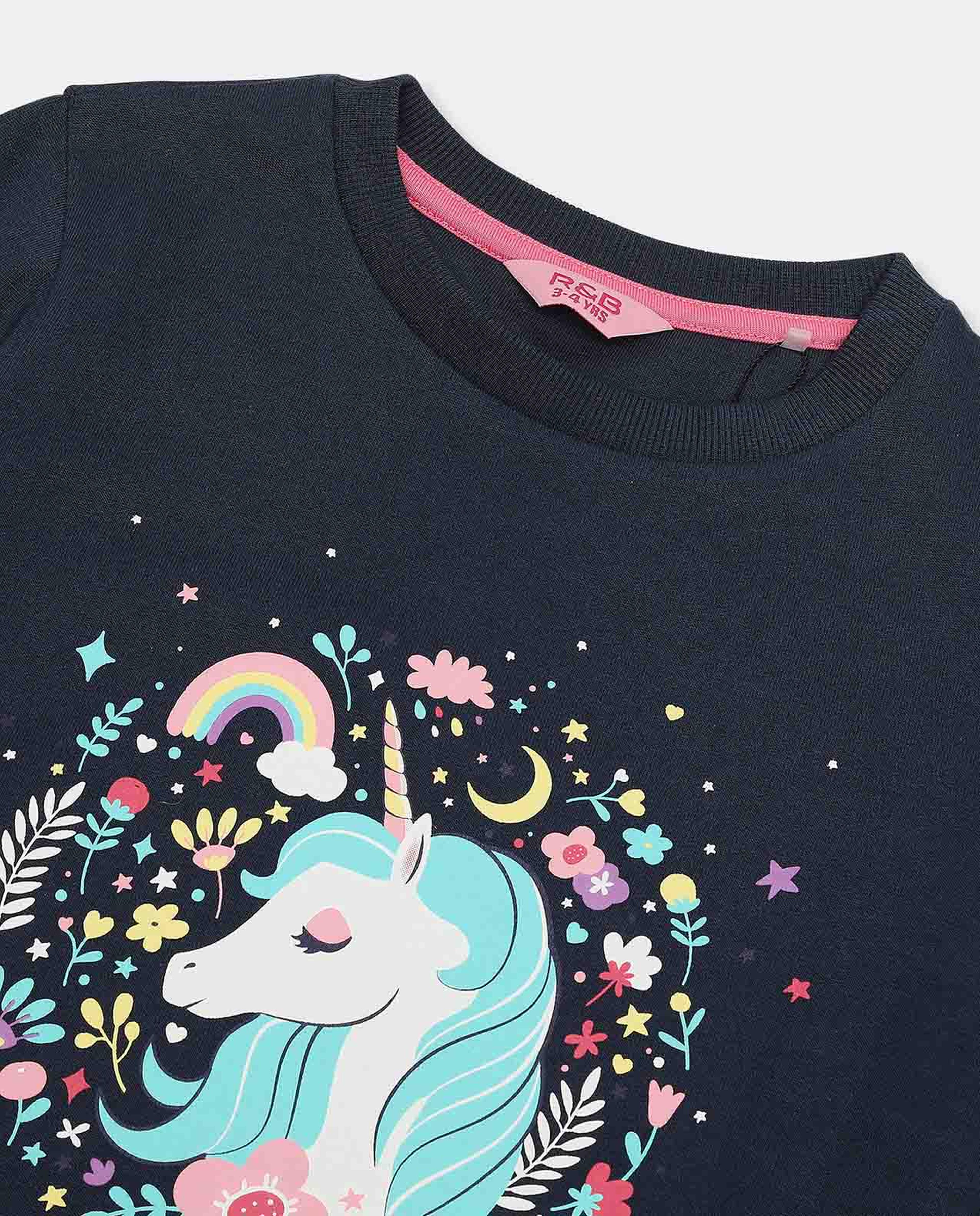 Printed Sweatshirt with Crew Neck and Long Sleeves