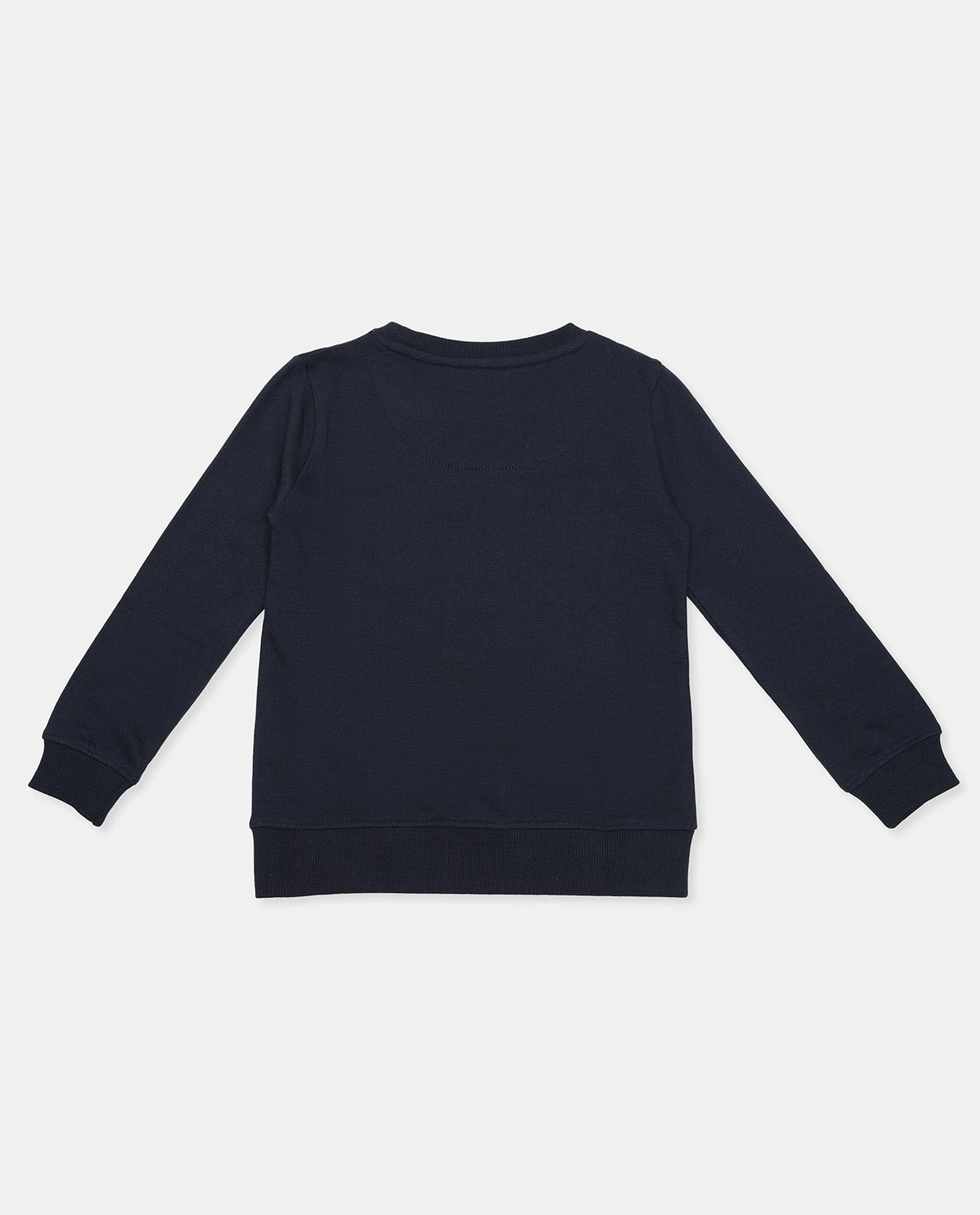 Printed Sweatshirt with Crew Neck and Long Sleeves
