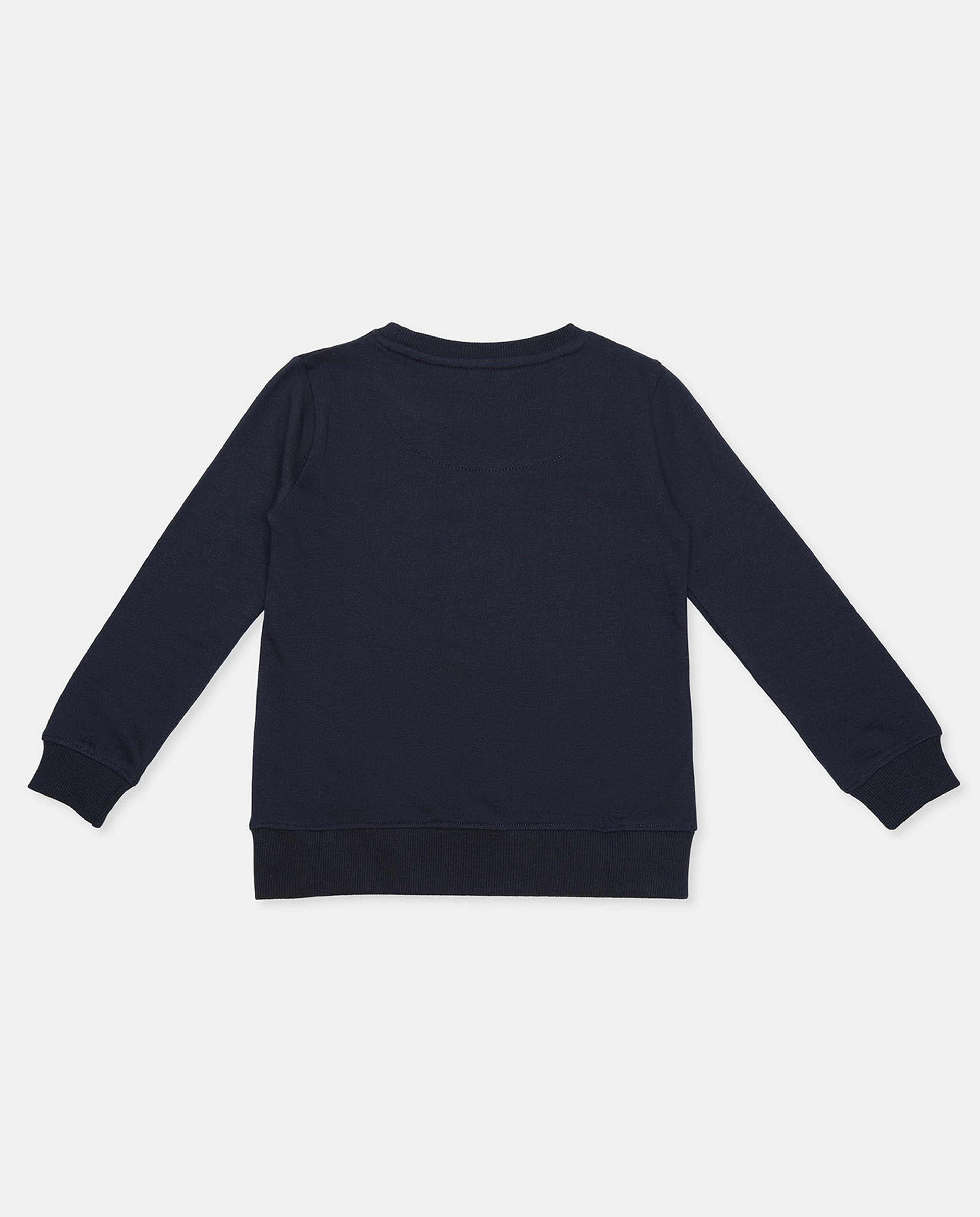 Printed Sweatshirt with Crew Neck and Long Sleeves