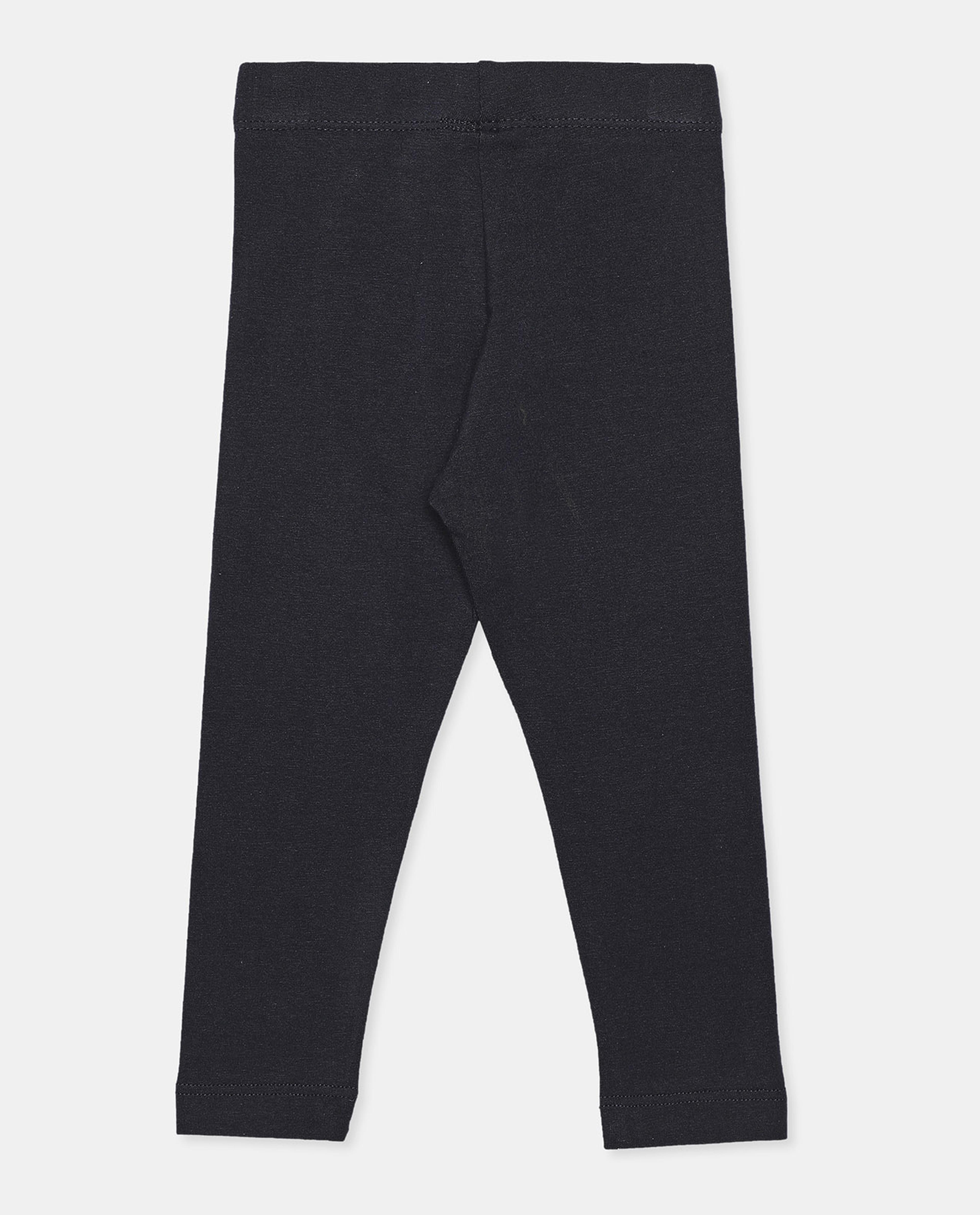 Solid Leggings with Elasticated Waist