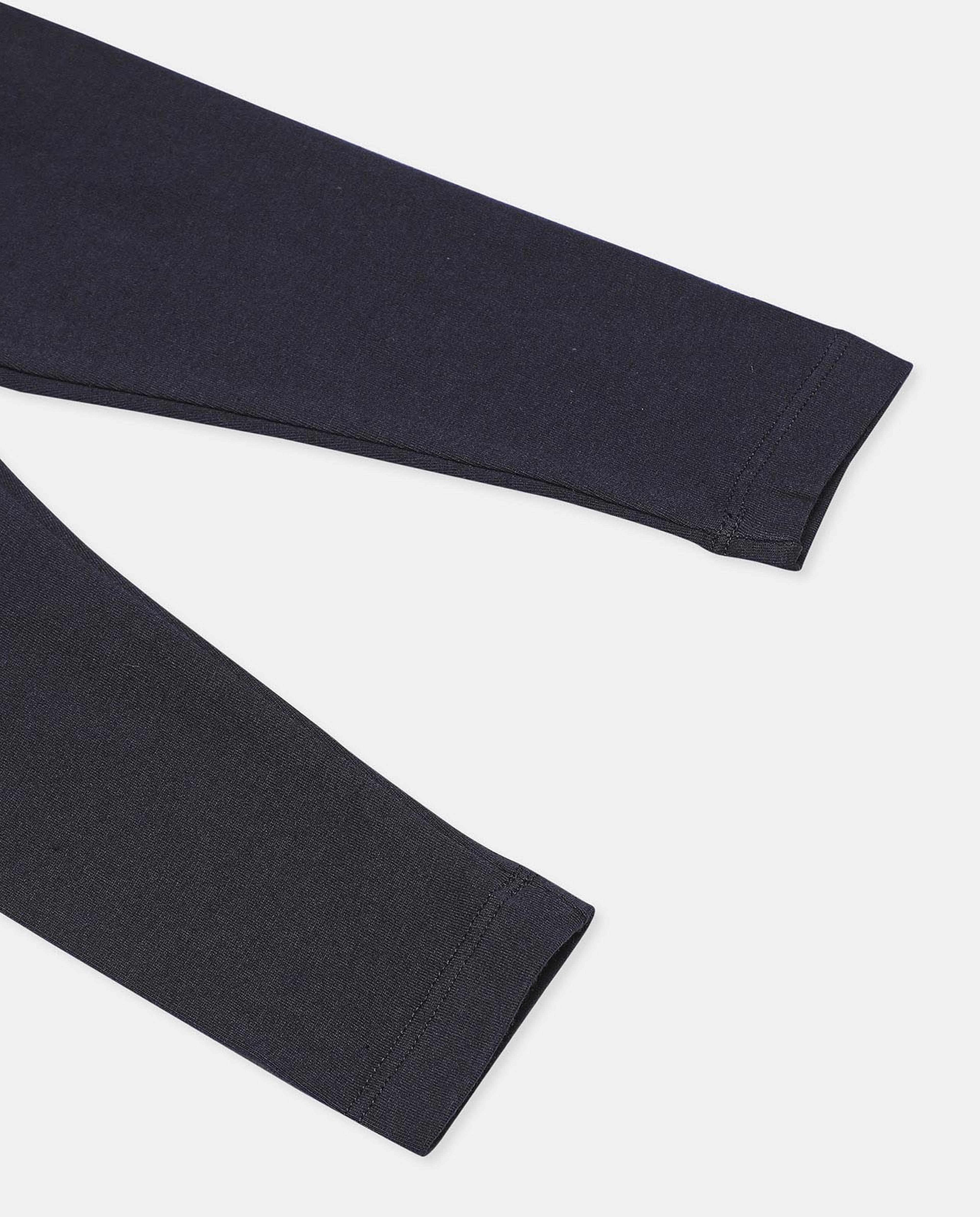 Solid Leggings with Elasticated Waist