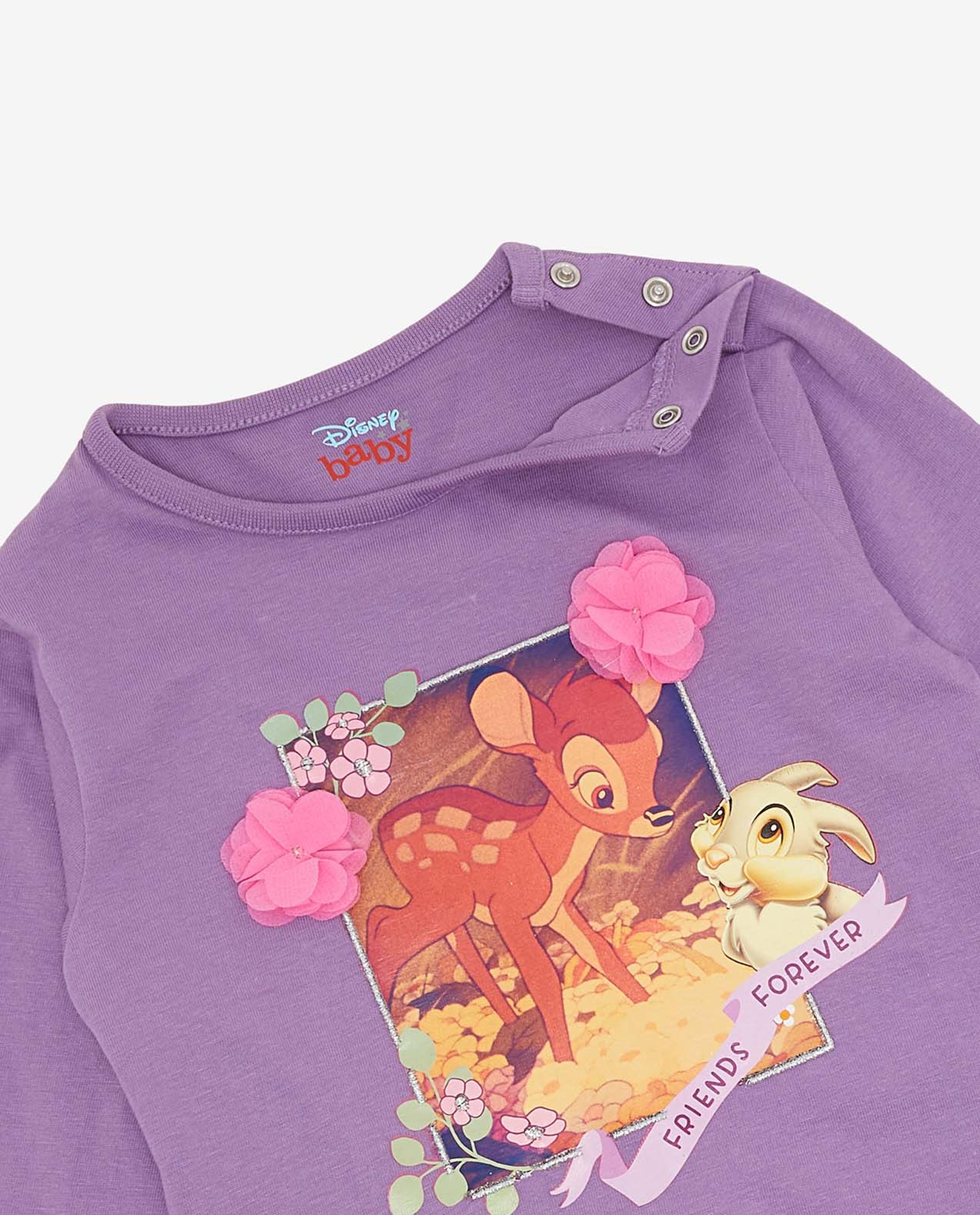 Graphic Printed T-Shirt with Crew Neck and Long Sleeves