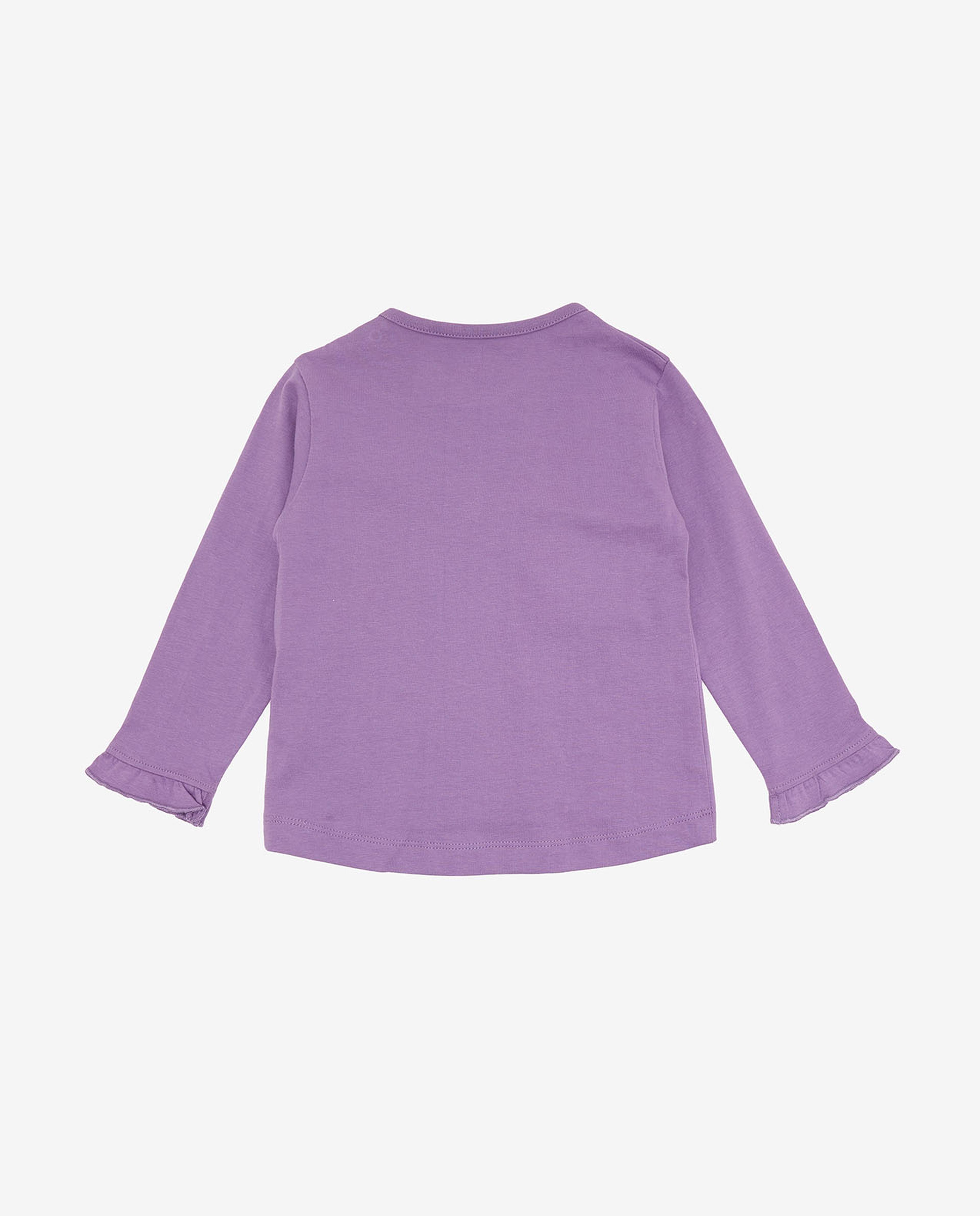 Graphic Printed T-Shirt with Crew Neck and Long Sleeves