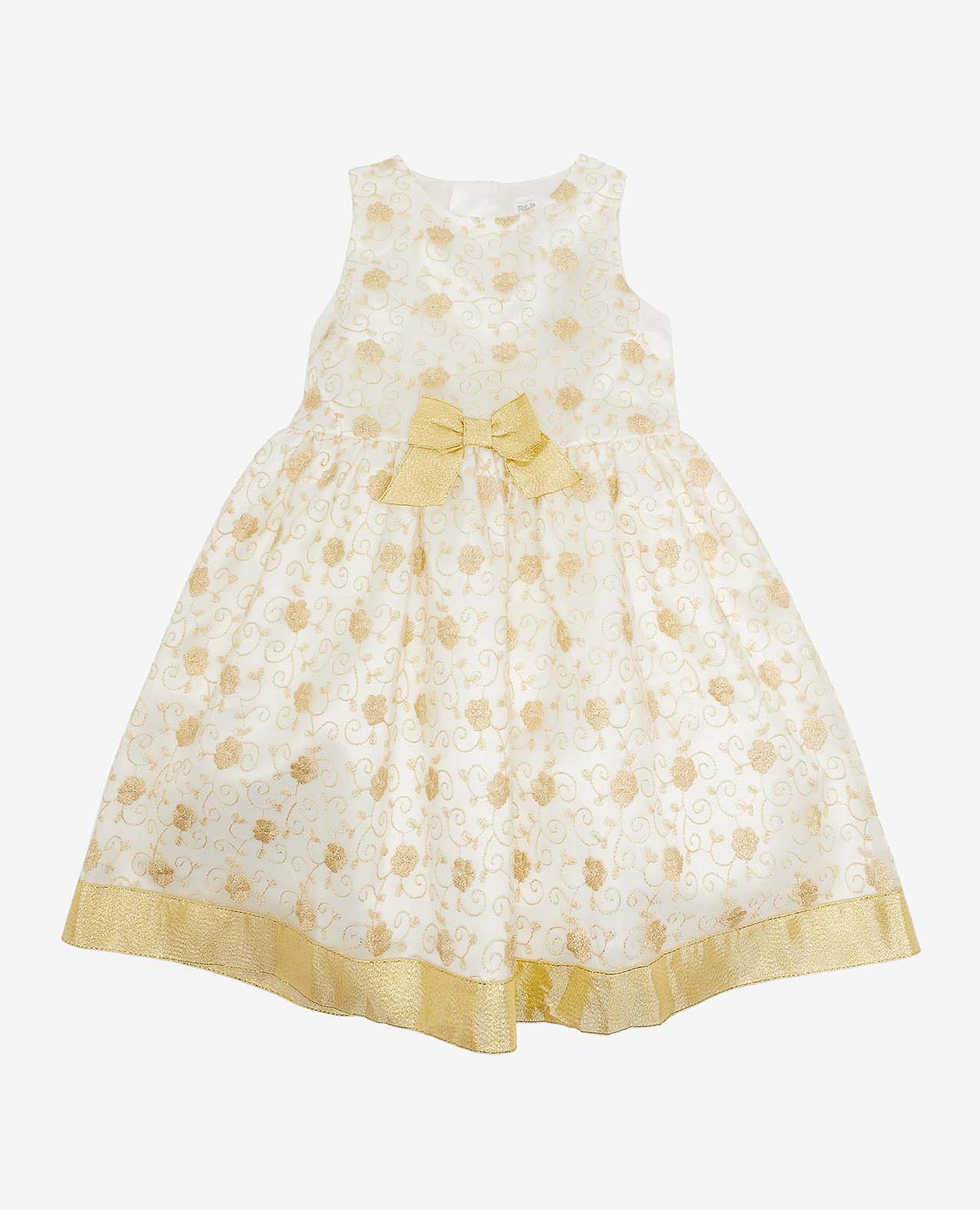 Embroidered Flit and Flare Sleeveless Dress