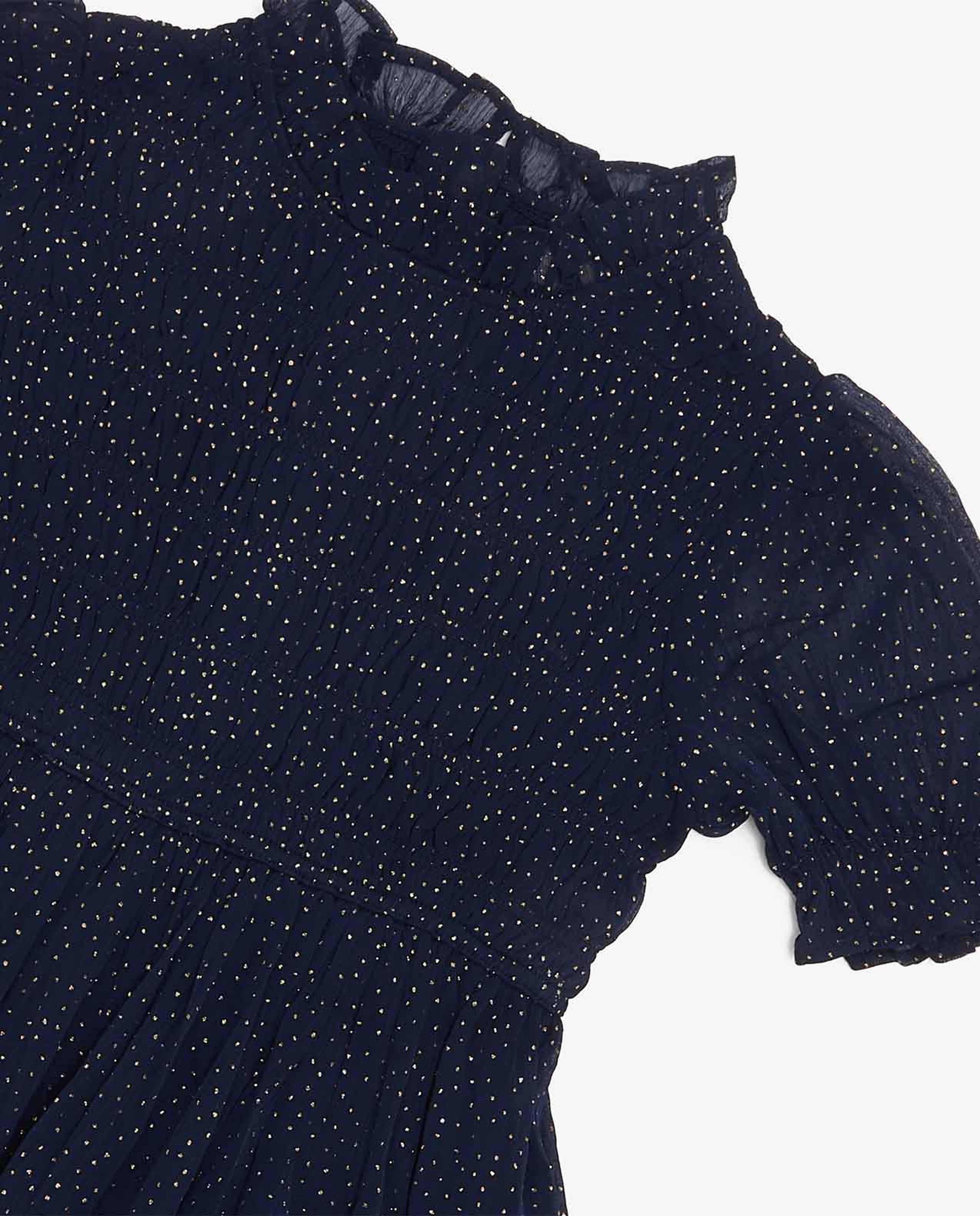 Printed Smocked Fit and Flare Dress