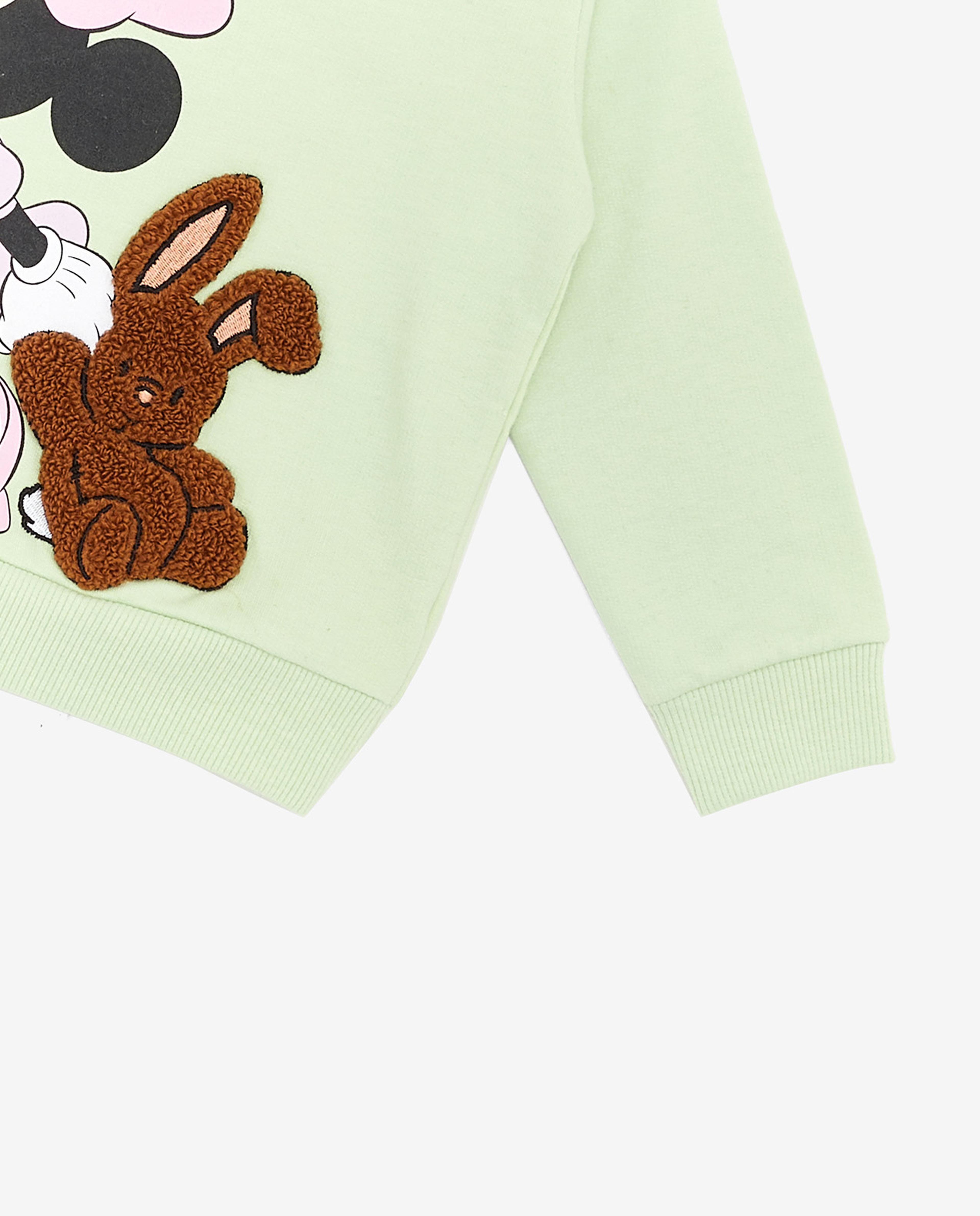 Minnie Mouse Printed Sweatshirt with Crew Neck and Long Sleeves