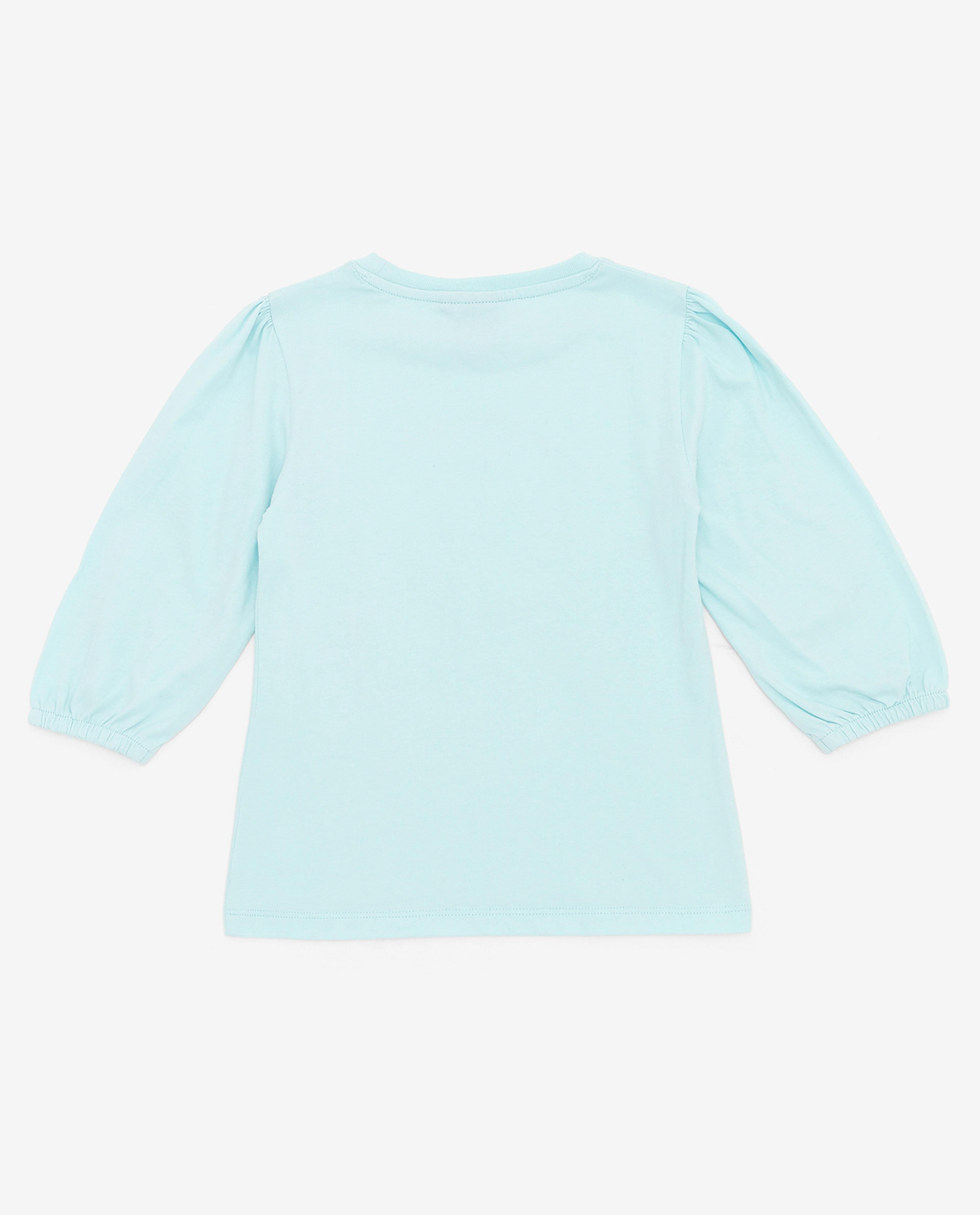 Elsa Printed Top with Elasticated Cuff Sleeves