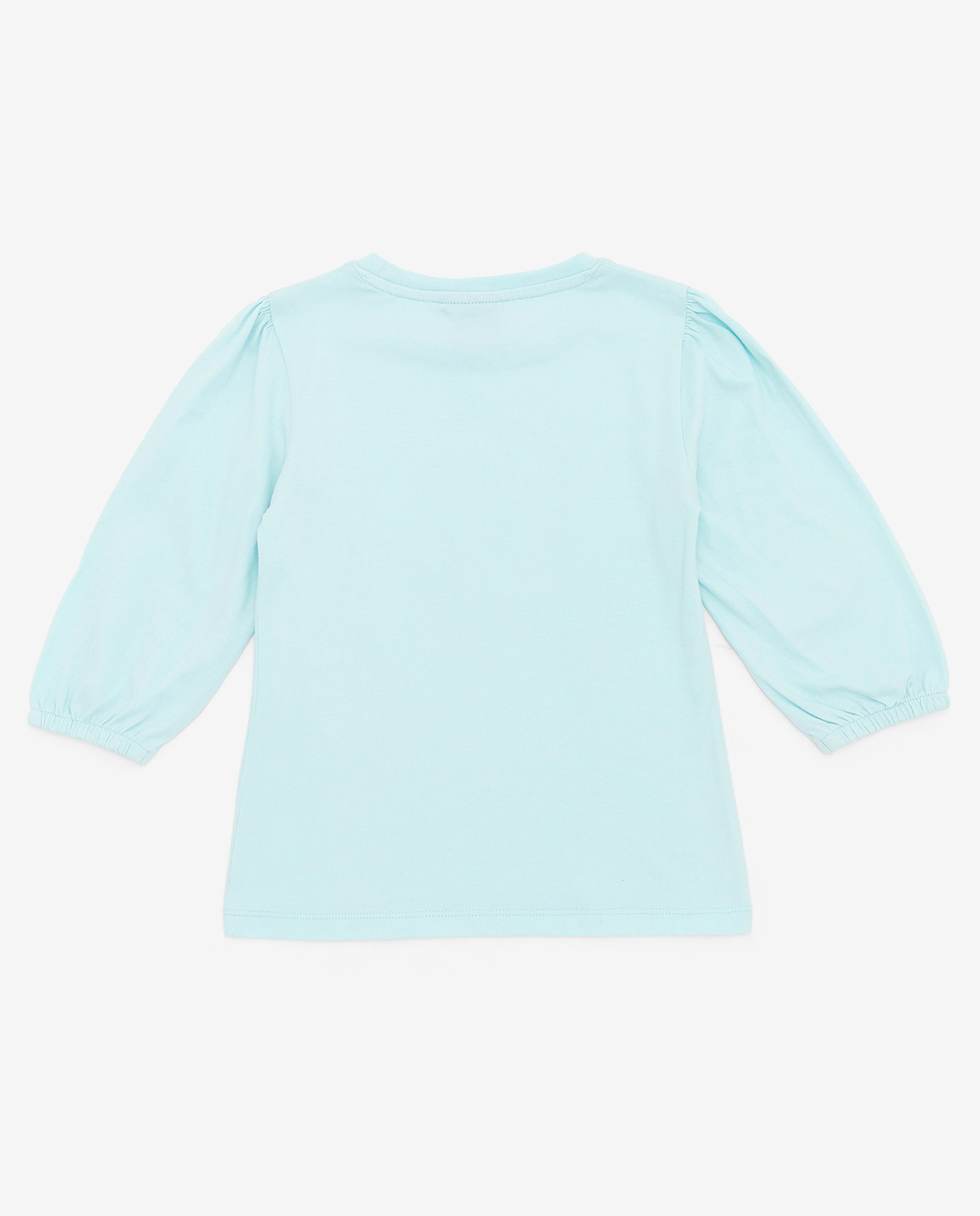 Elsa Printed Top with Elasticated Cuff Sleeves