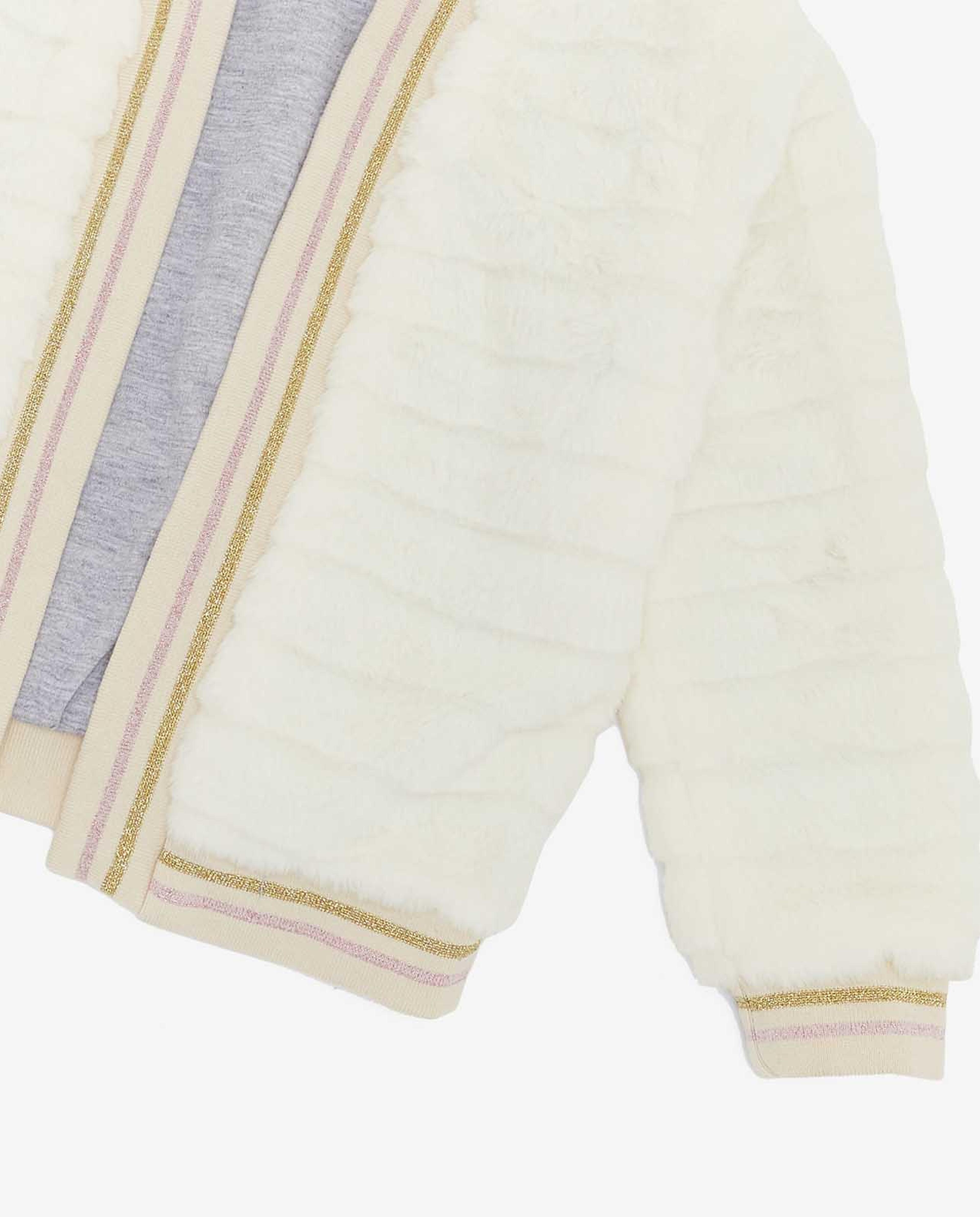 Solid Furry Jacket with Open Front