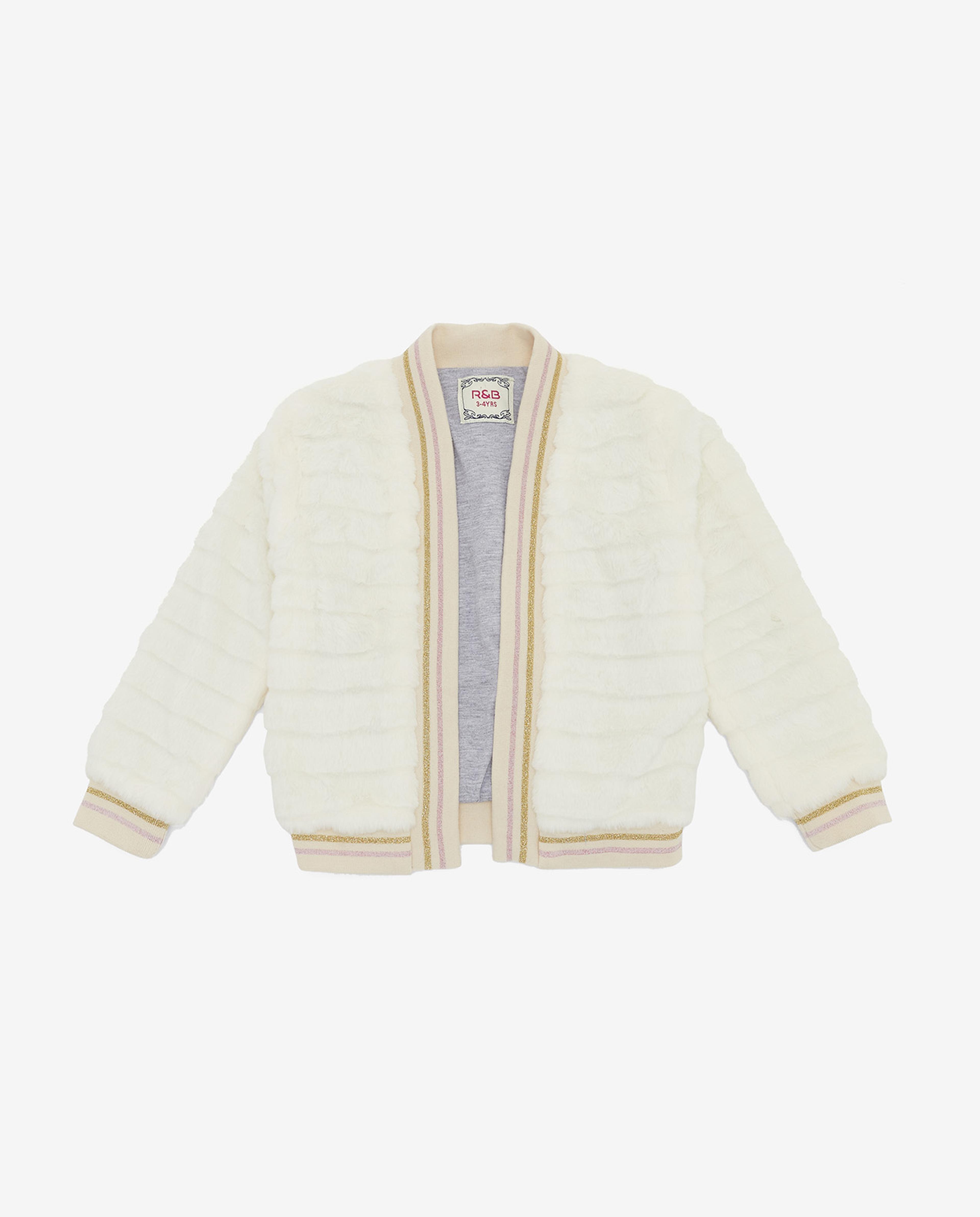 Solid Furry Jacket with Open Front