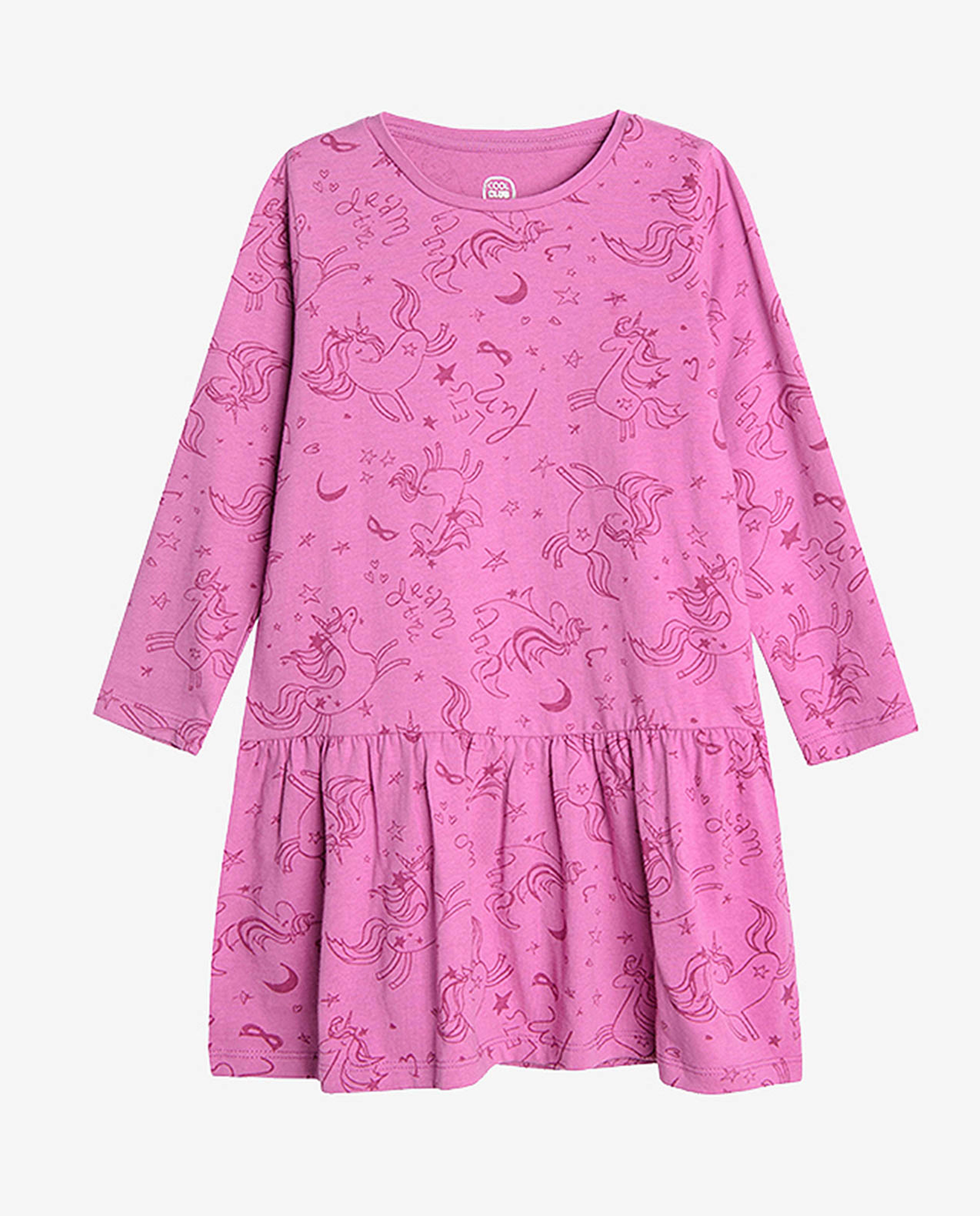 Printed Flounce T Shirt Dress