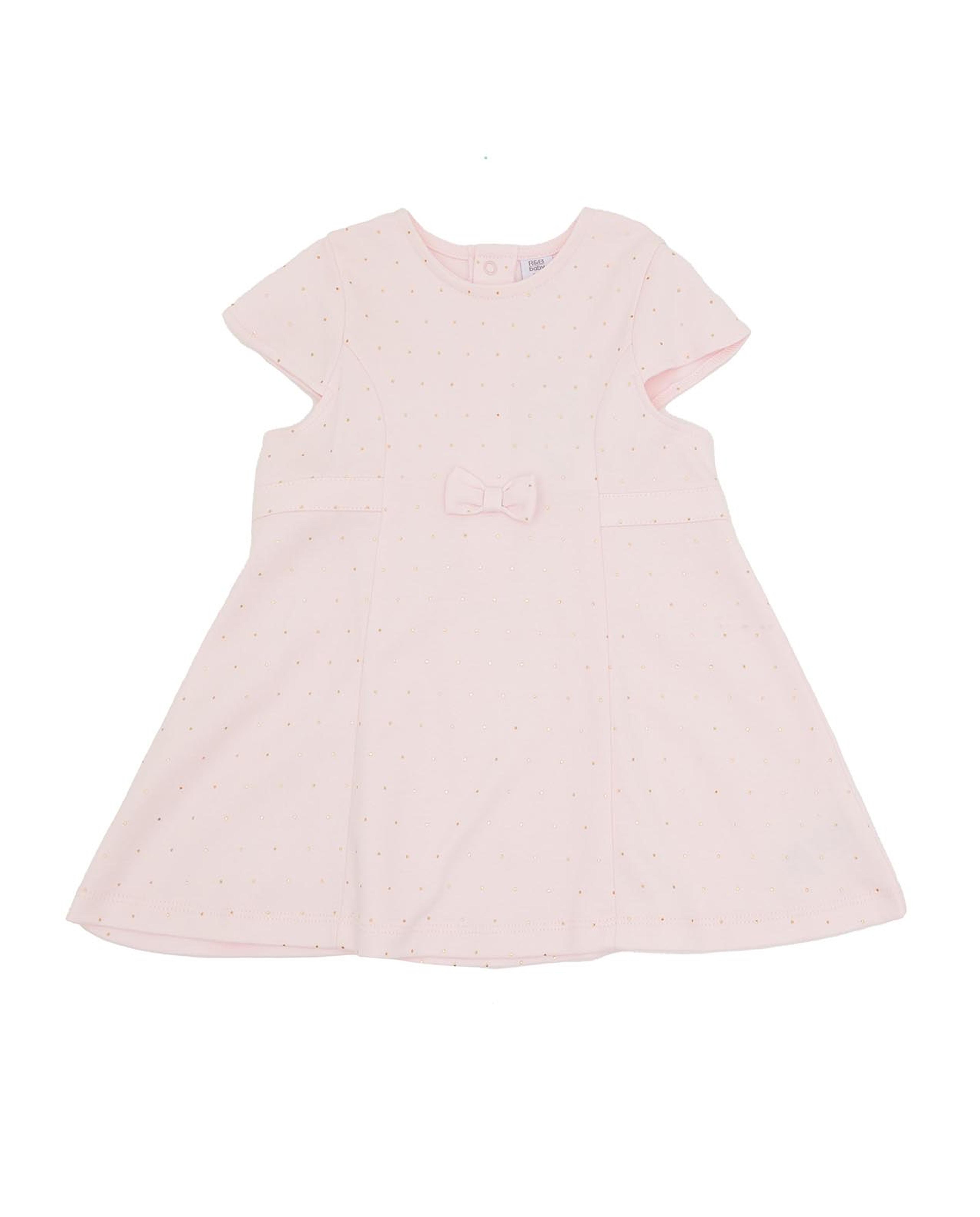 Foil Printed A-Line Dress with Cap Sleeves