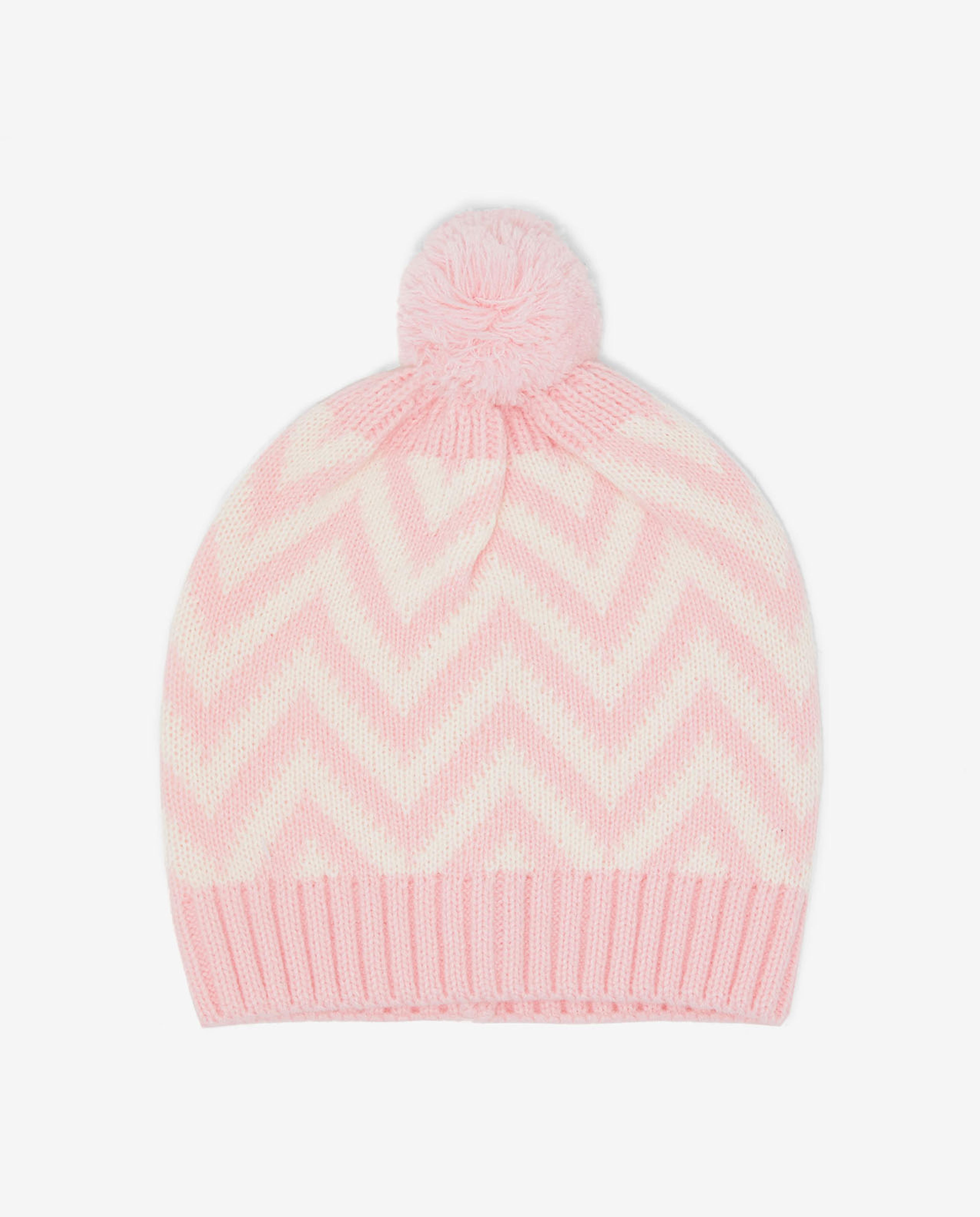Chevron Patterned Set of Scarf, Cap and Gloves