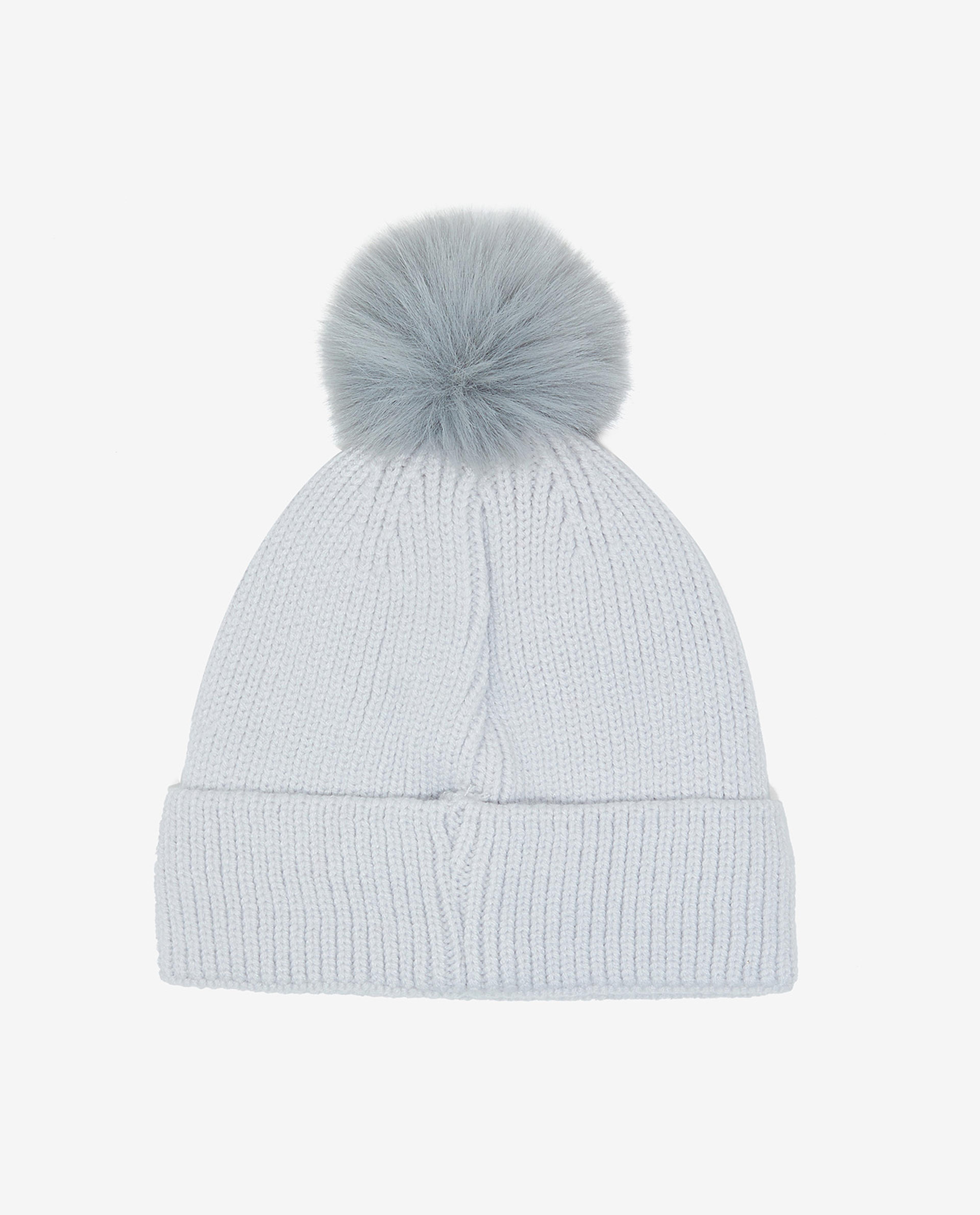 Embroidered Pom-Pom Beanie Cap