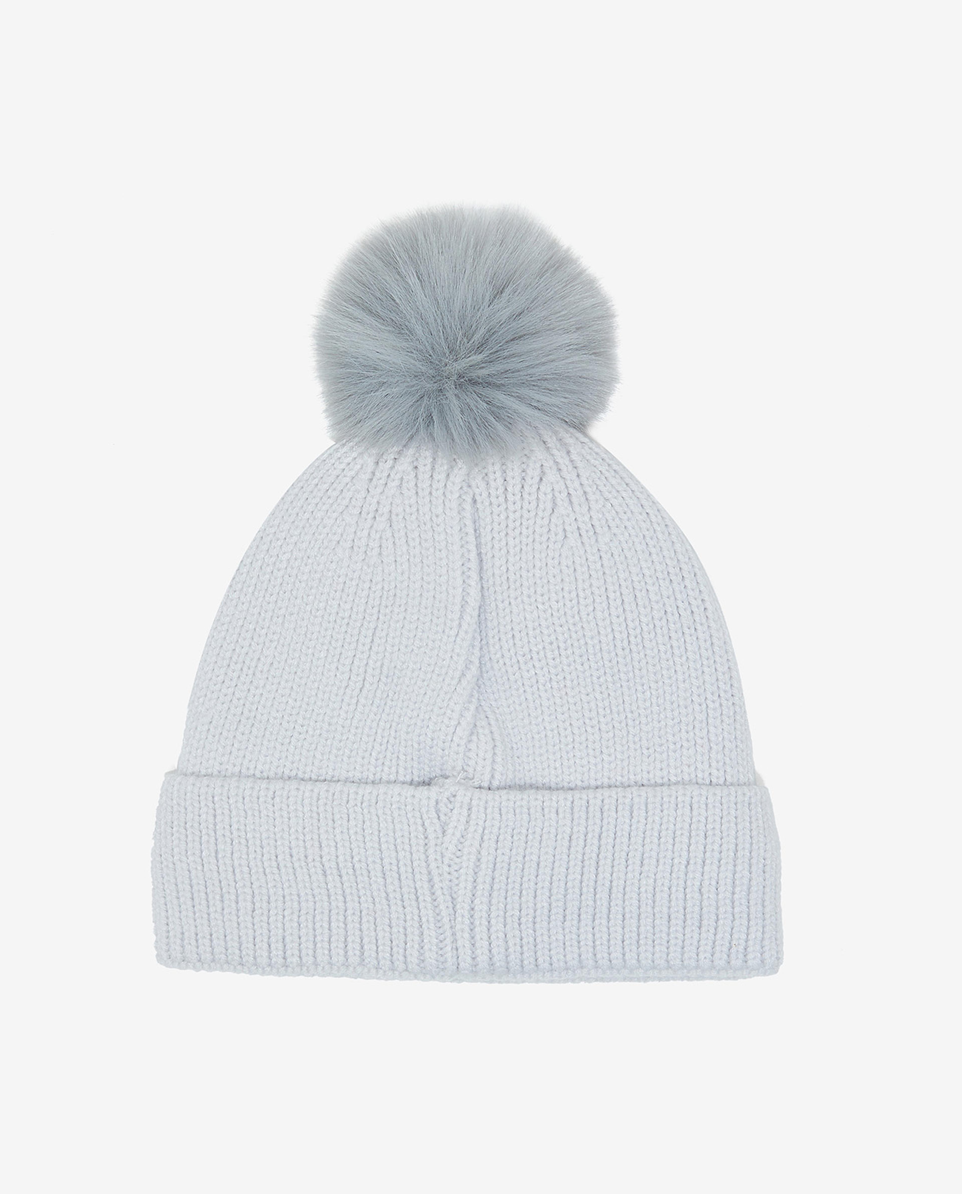 Embroidered Pom-Pom Beanie Cap