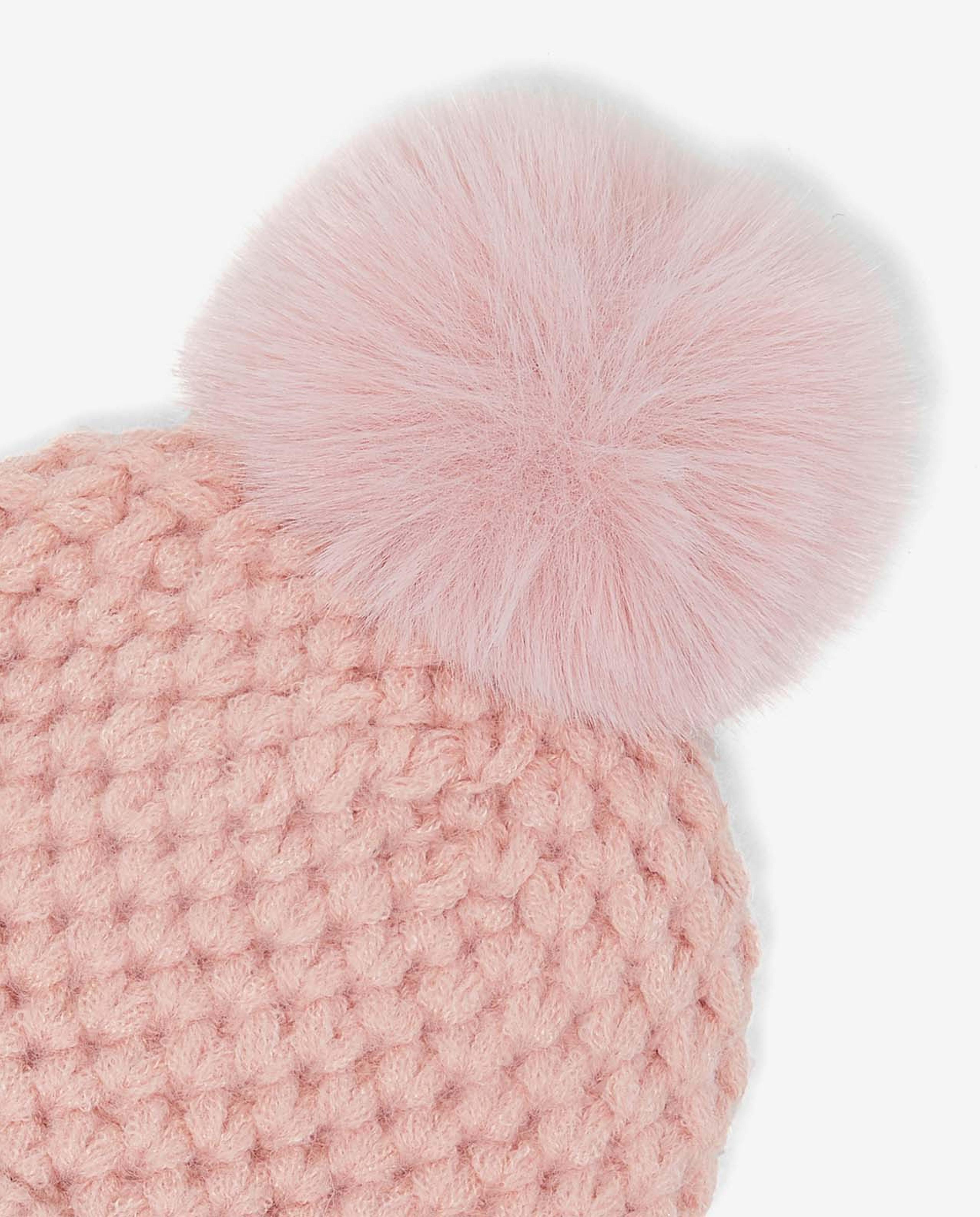 Embroidered Pom-Pom Beanie Cap