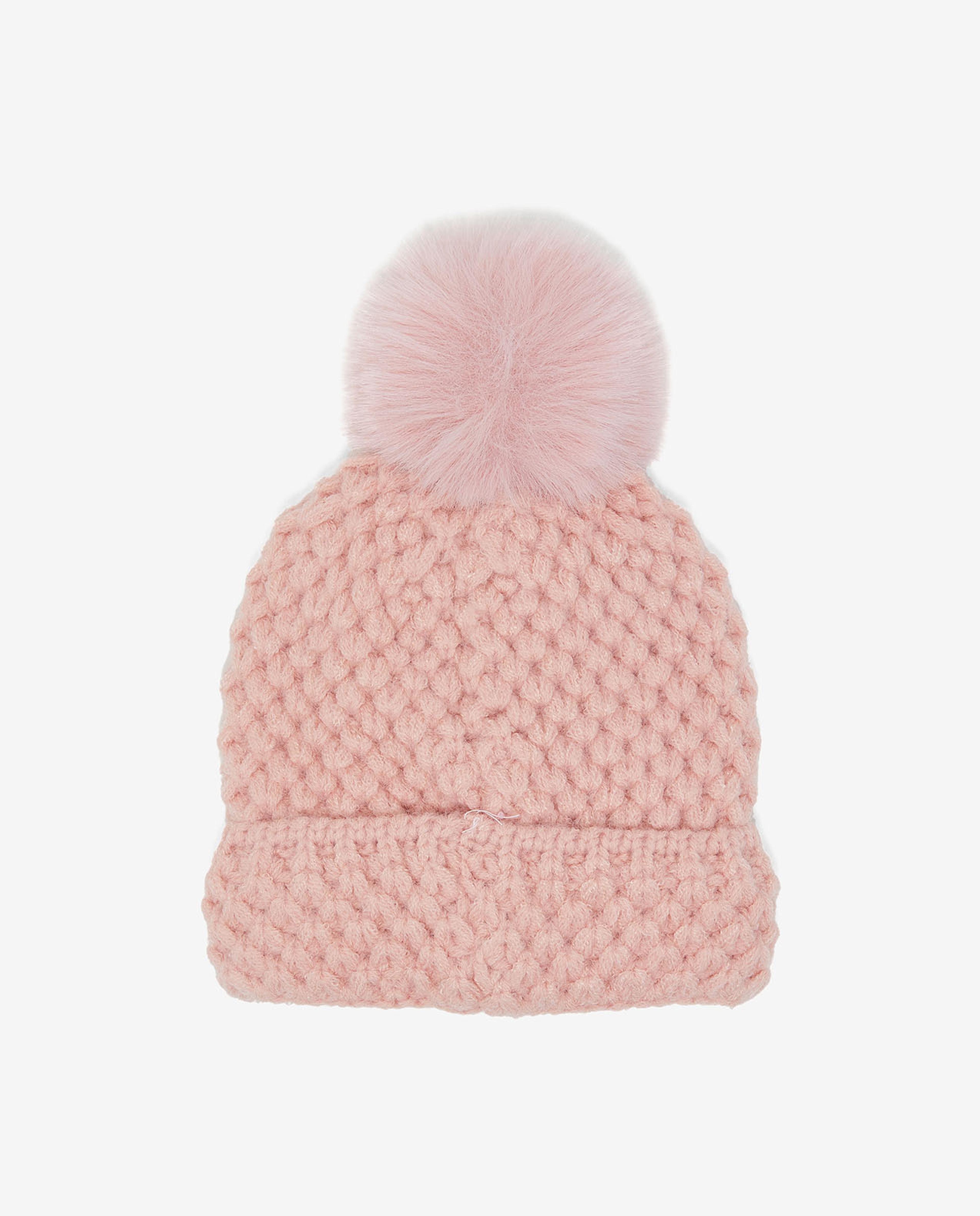 Embroidered Pom-Pom Beanie Cap