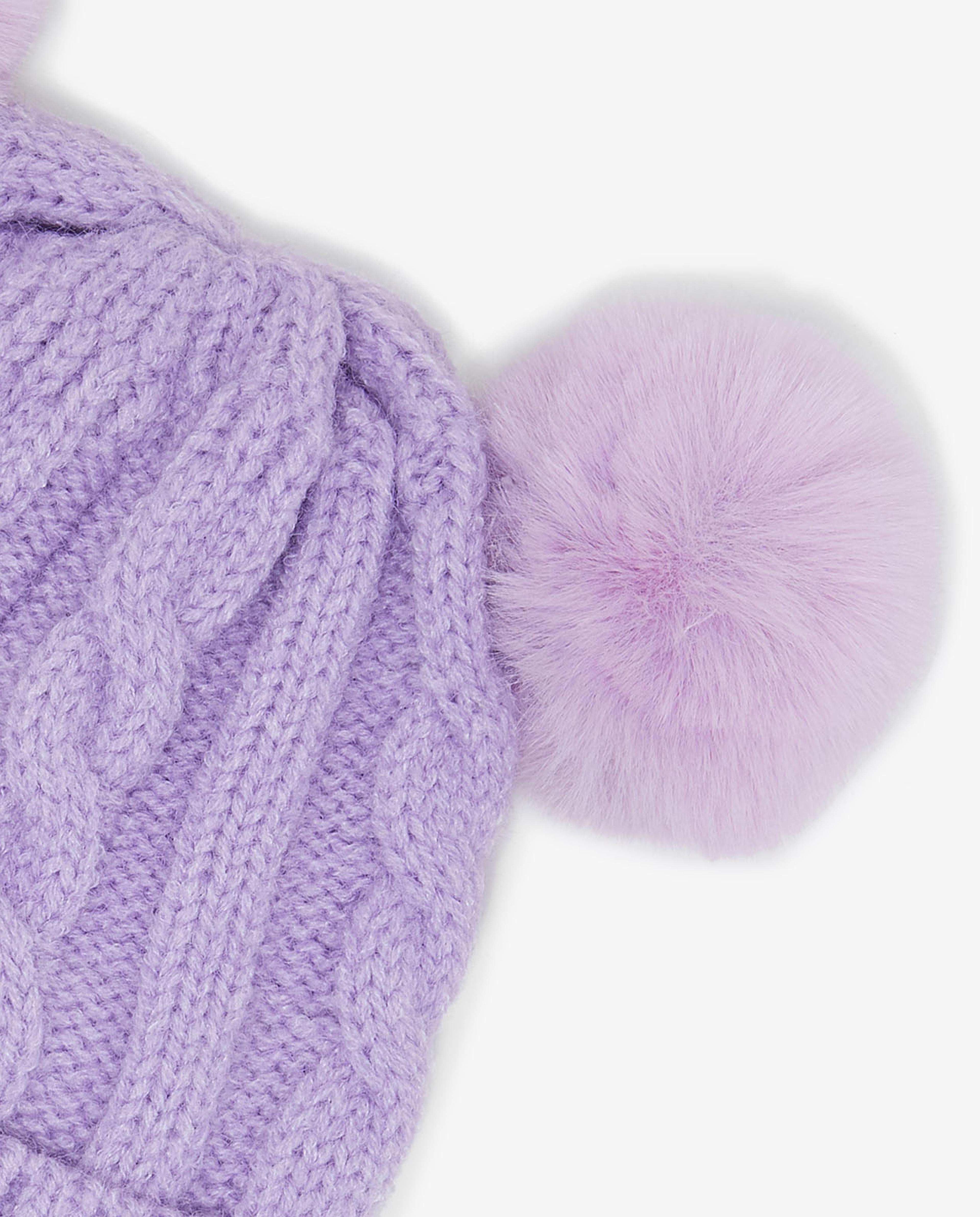 Self Knitted Pom-Pom Beanie Cap