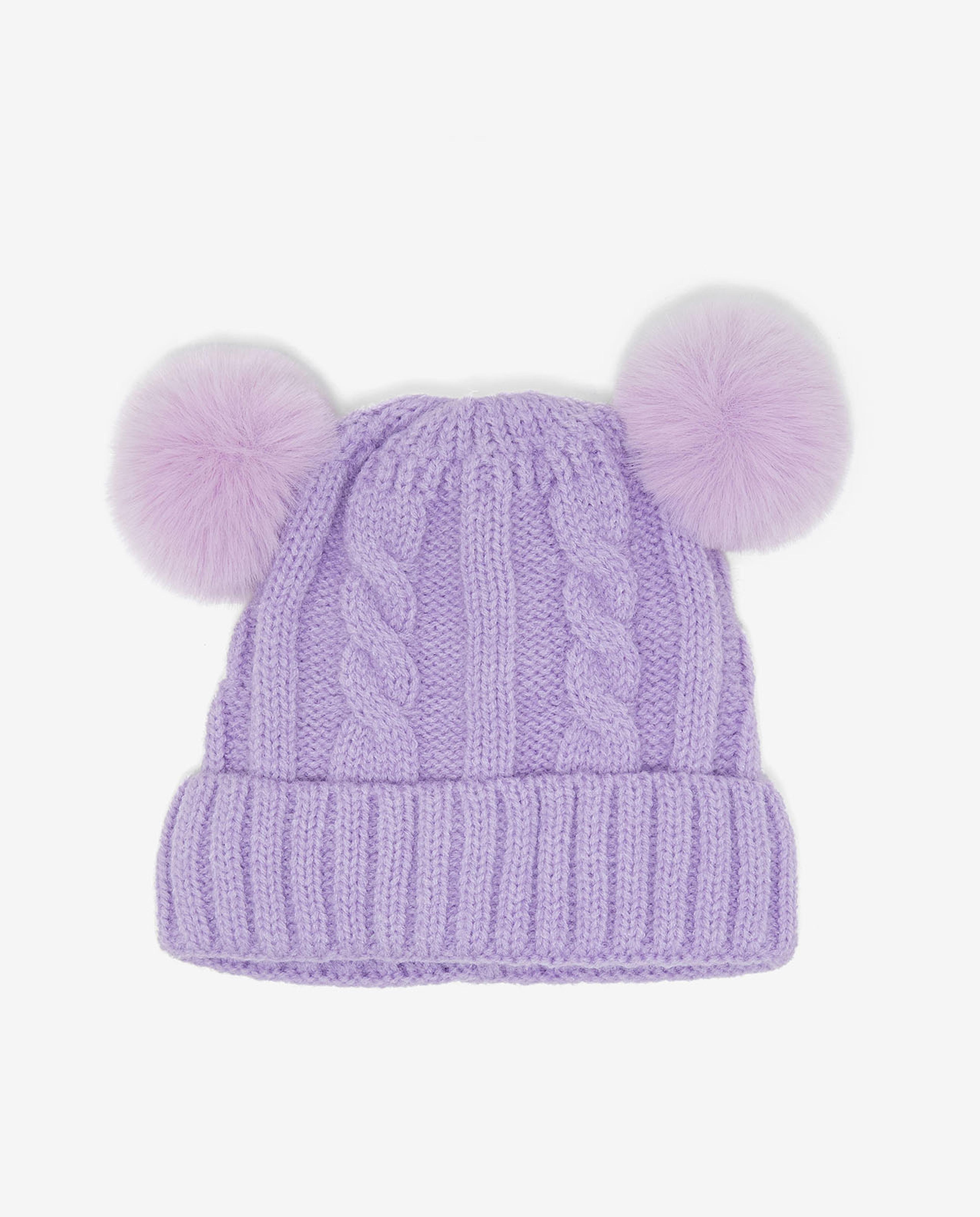 Self Knitted Pom-Pom Beanie Cap