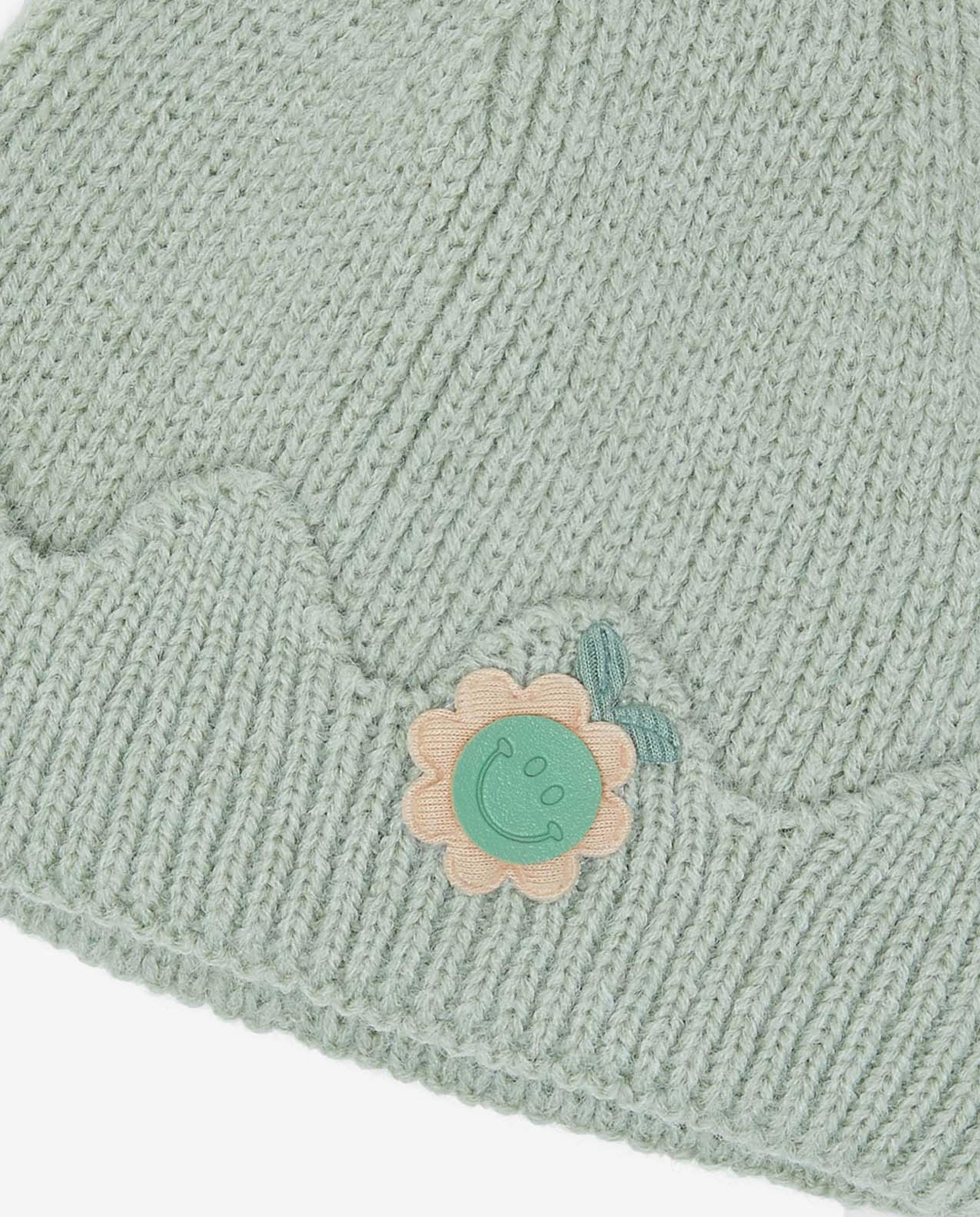 Embellished Pom-Pom Beanie Cap