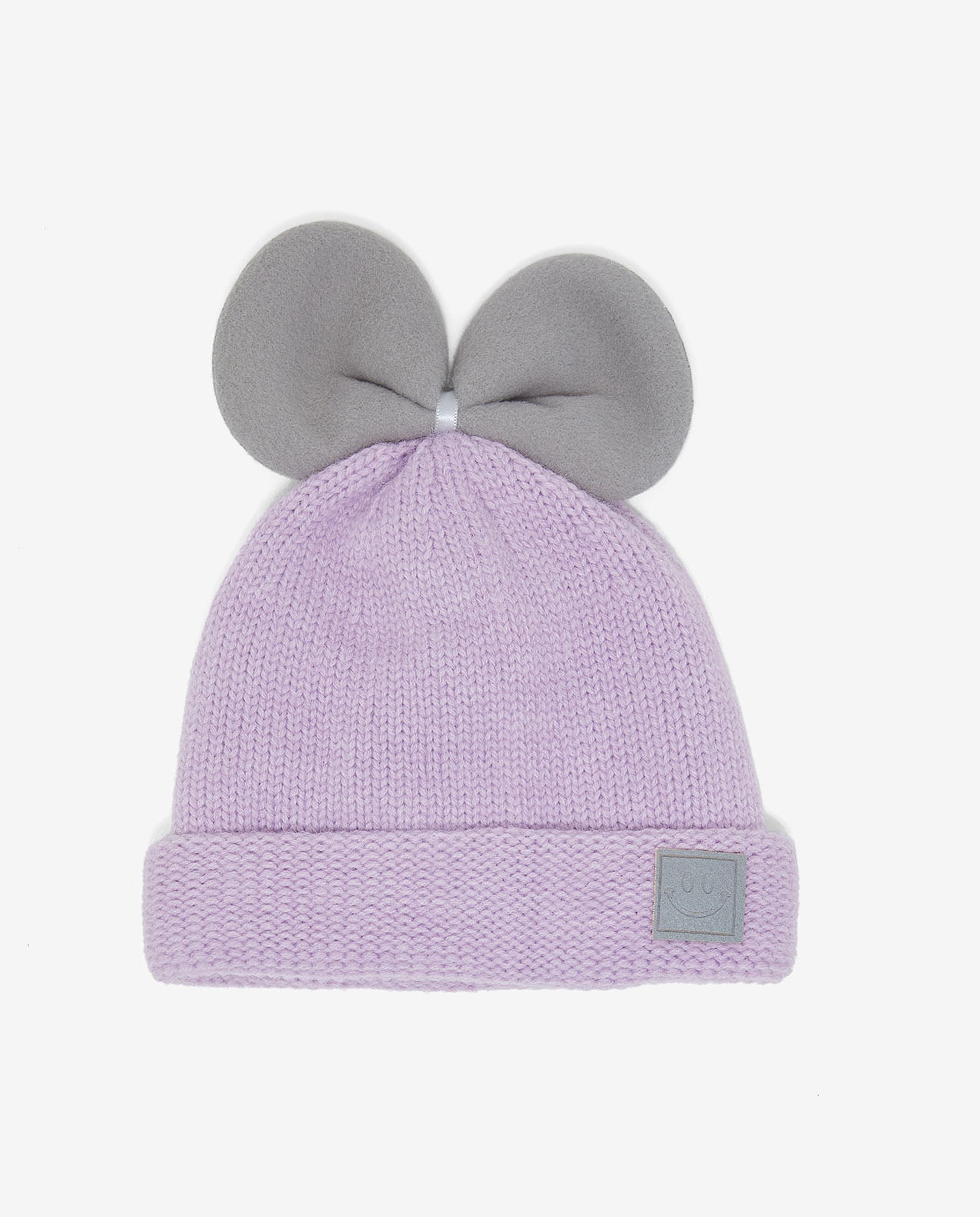 Solid Knitted Pom-Pom Beanie Cap