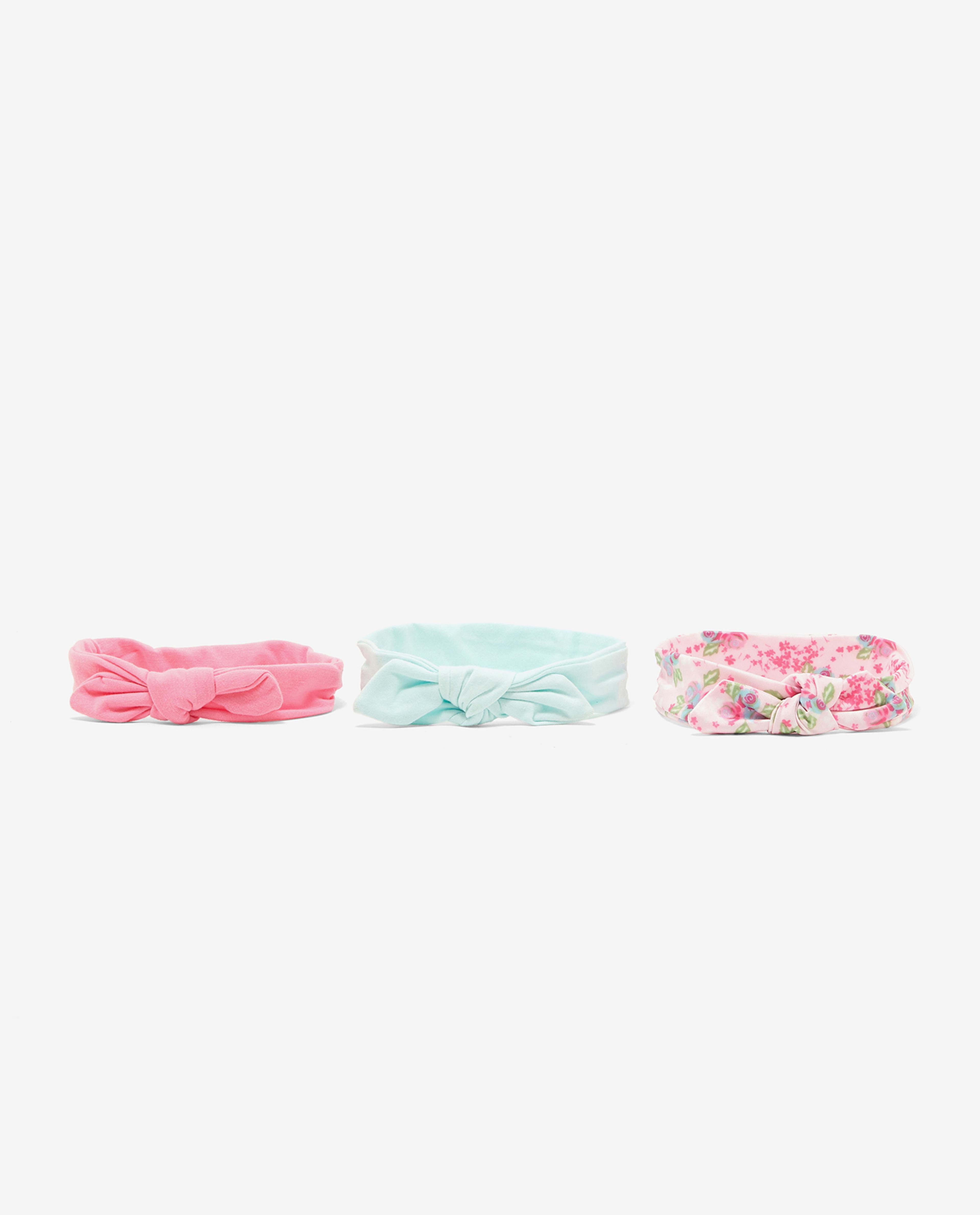 Pack of 3 Printed and Solid Headbands
