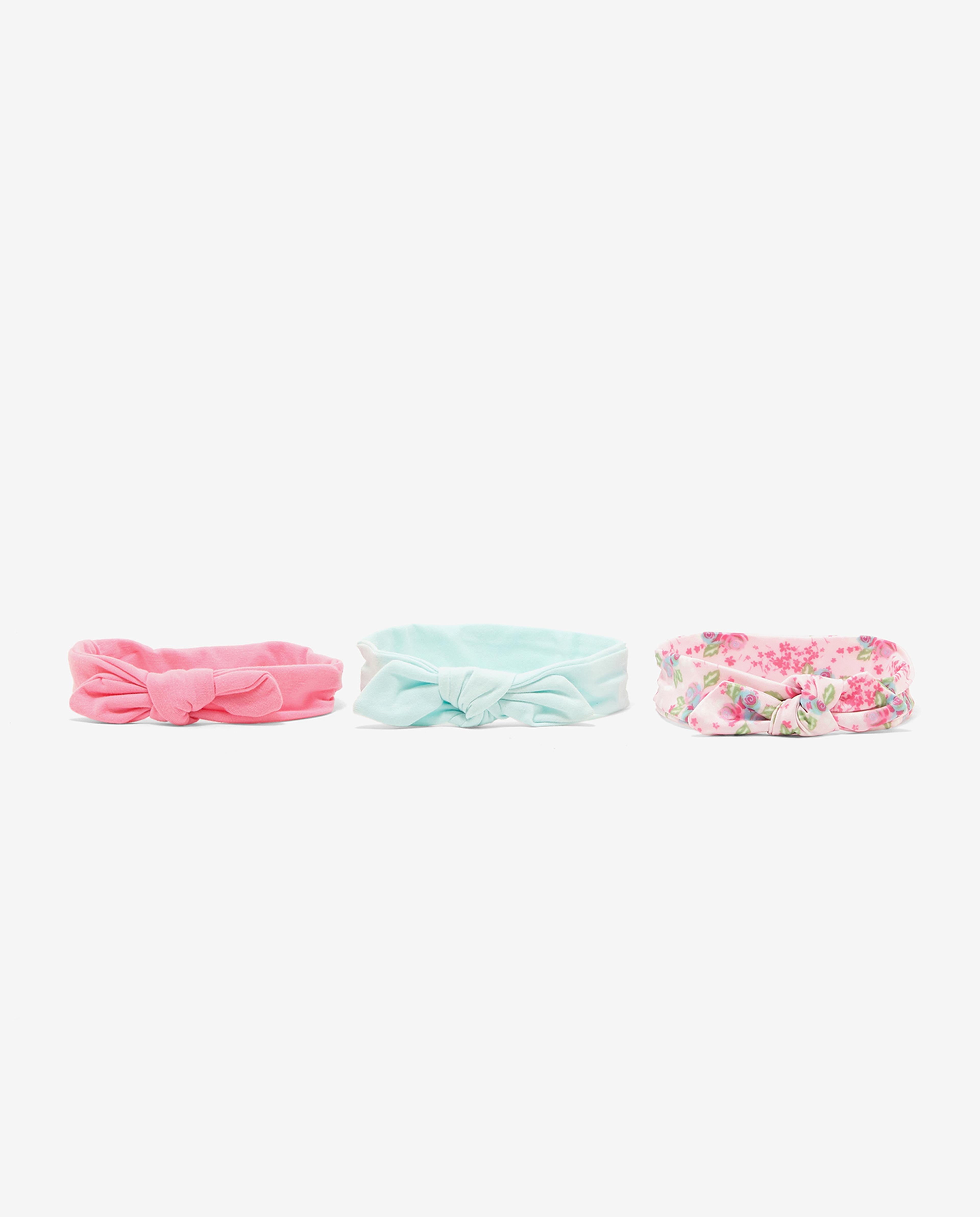 Pack of 3 Printed and Solid Headbands