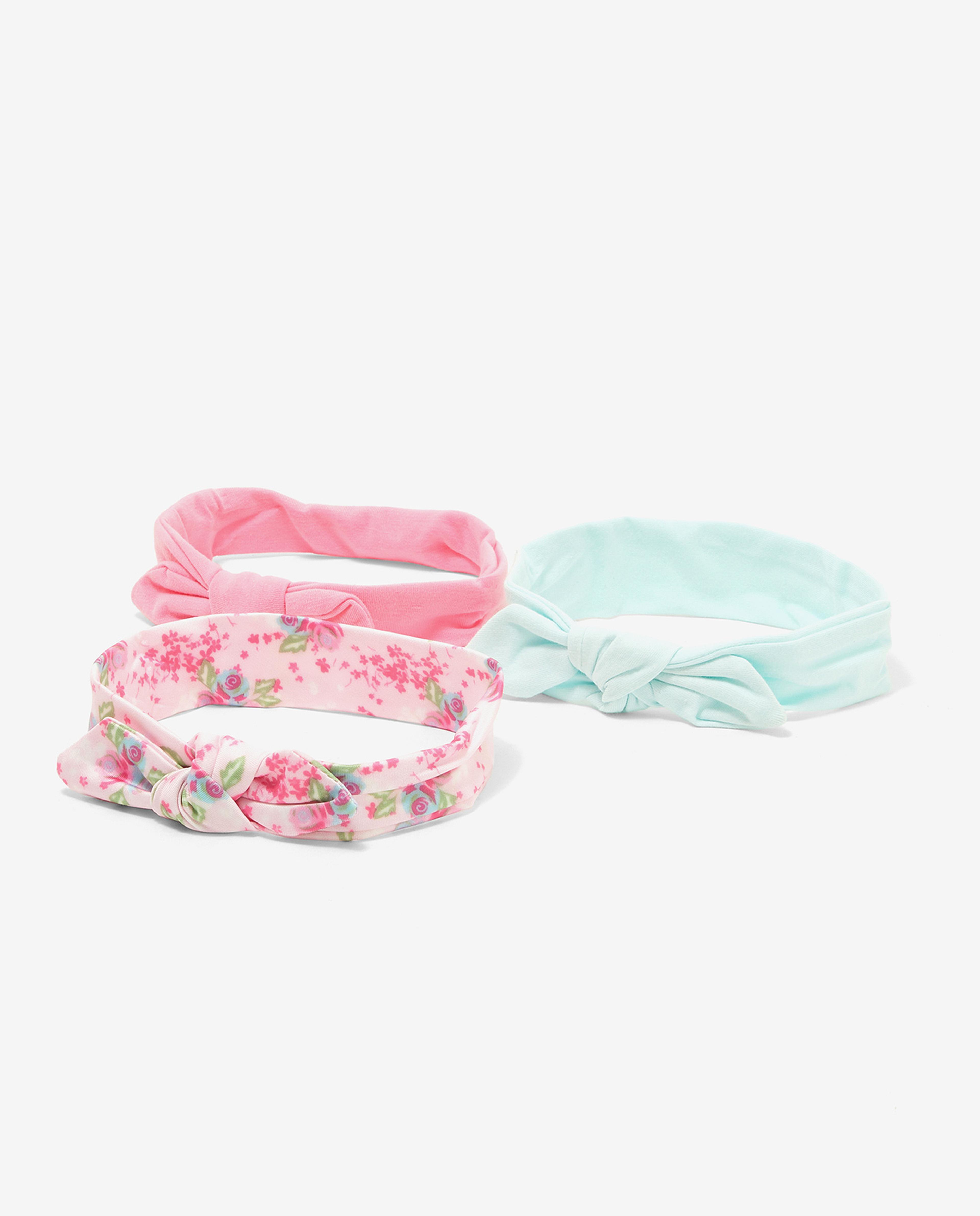 Pack of 3 Printed and Solid Headbands