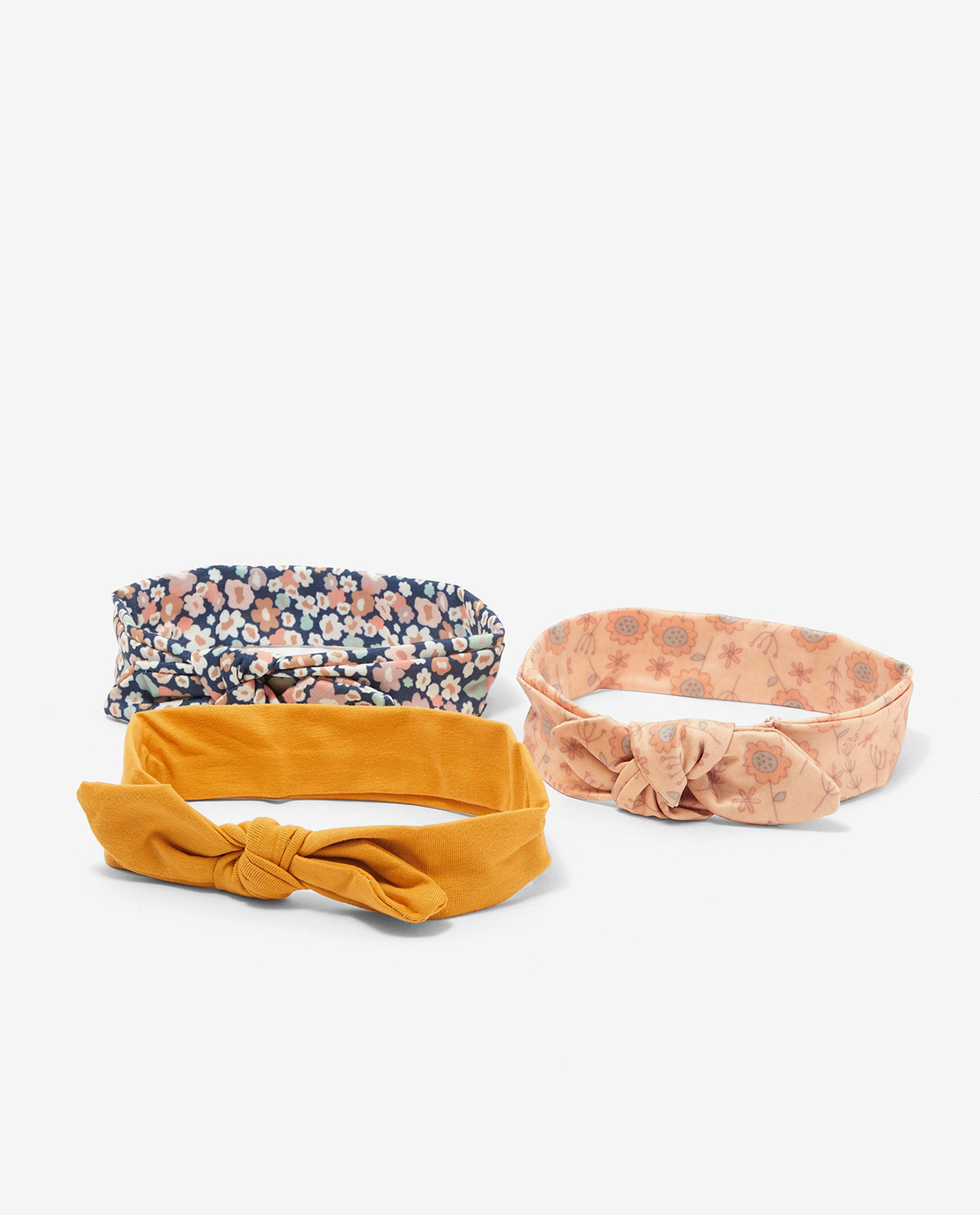 Pack of 3 Printed and Solid Headbands