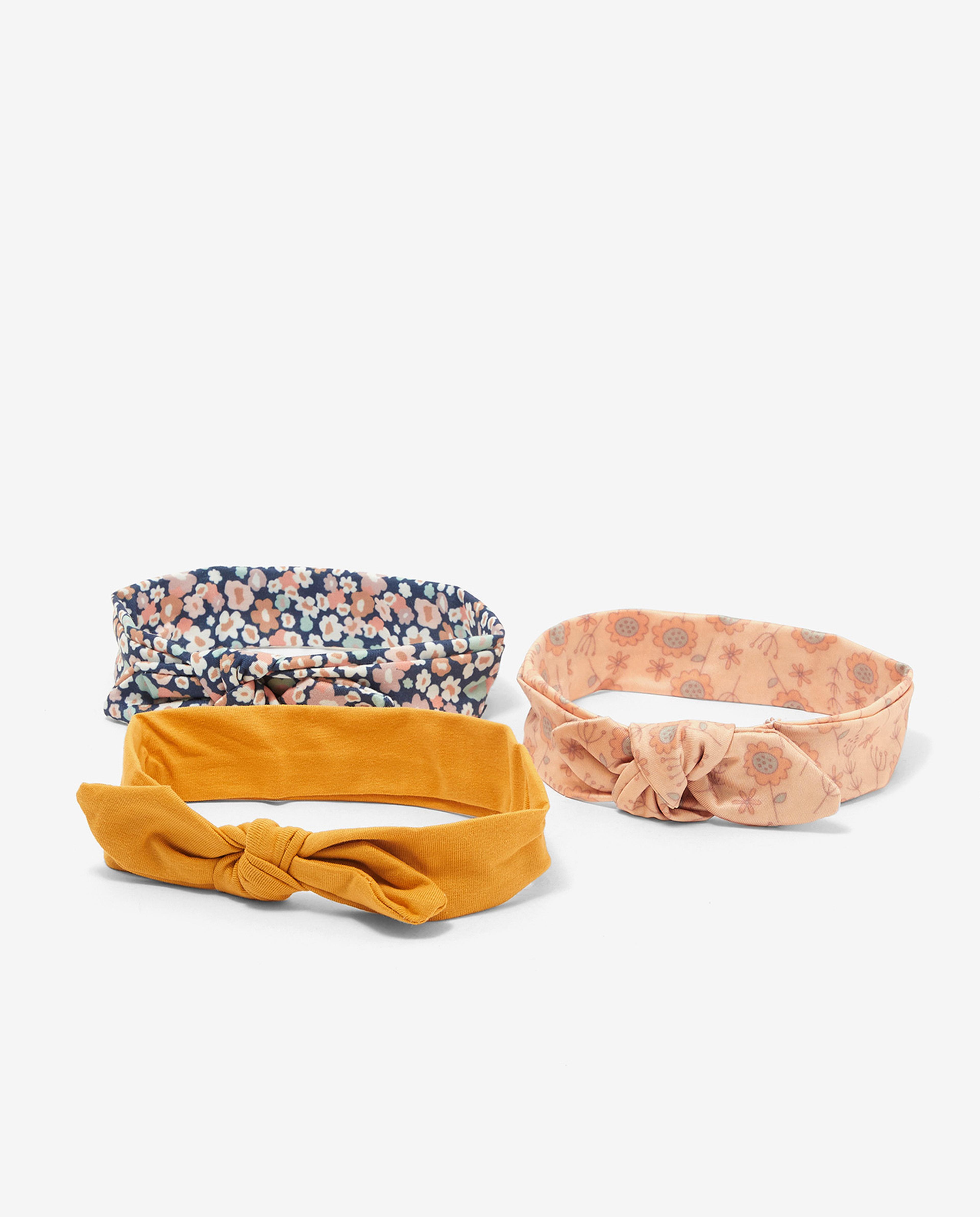 Pack of 3 Printed and Solid Headbands