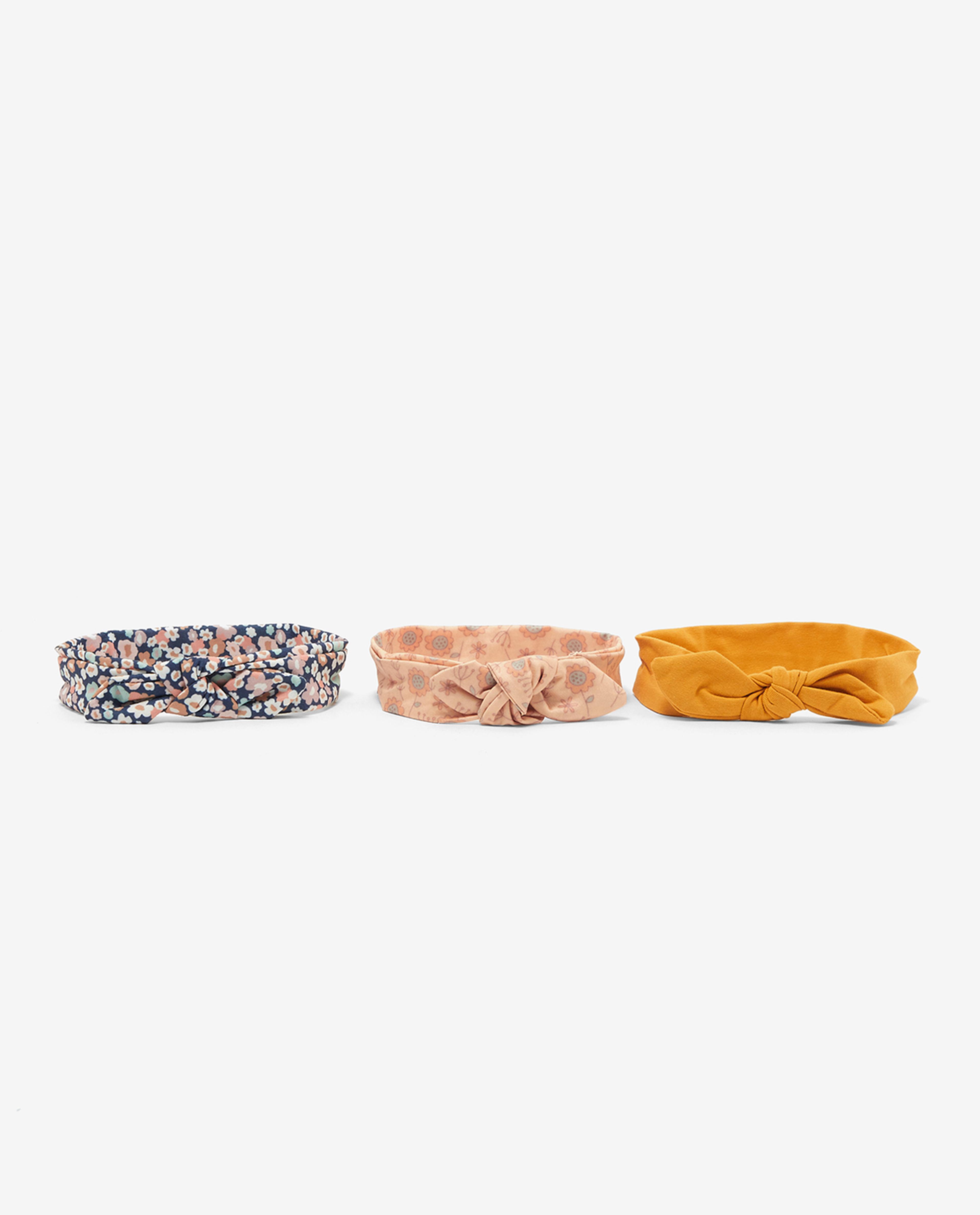 Pack of 3 Printed and Solid Headbands