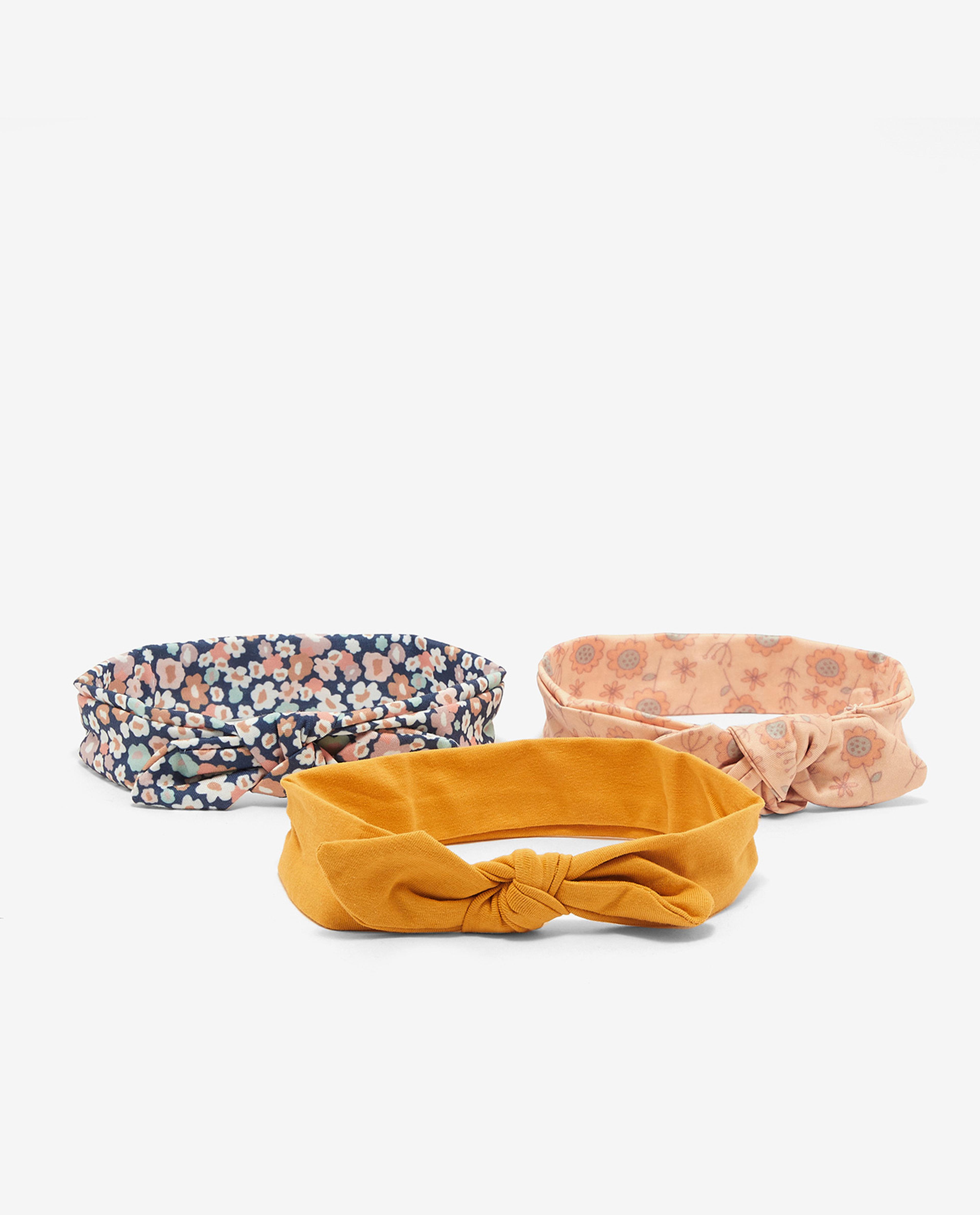 Pack of 3 Printed and Solid Headbands