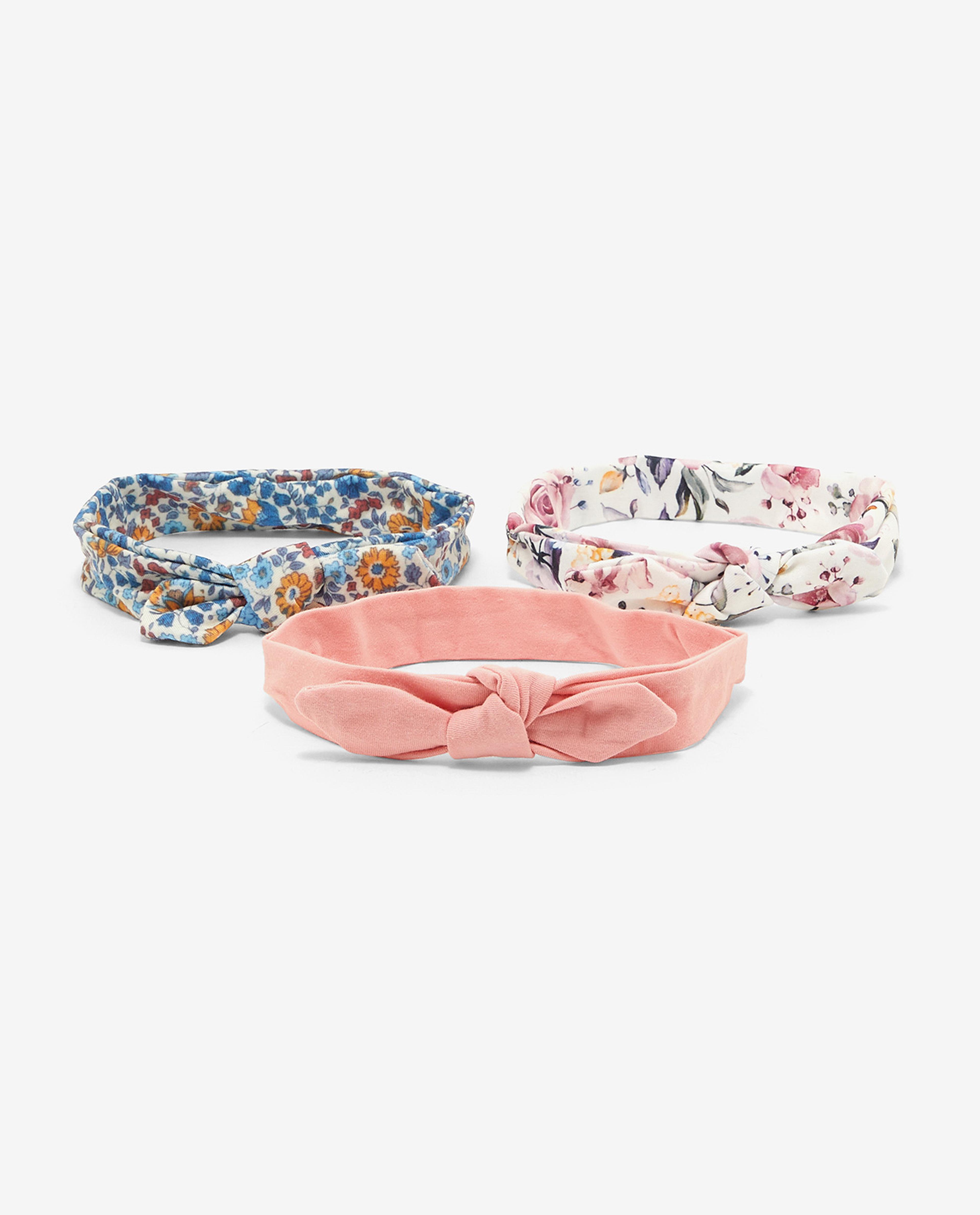 Pack of 3 Printed and Solid Headbands