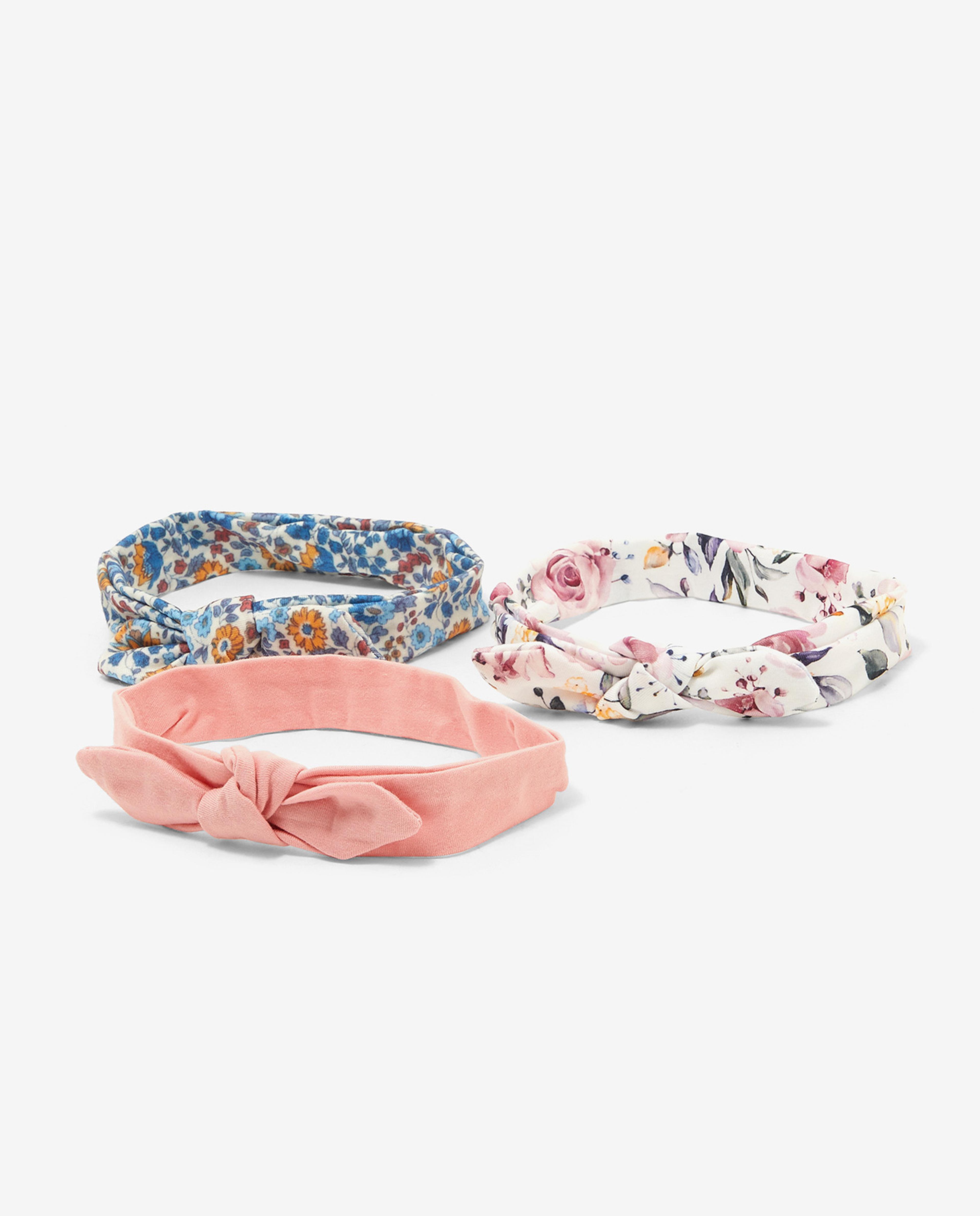 Pack of 3 Printed and Solid Headbands